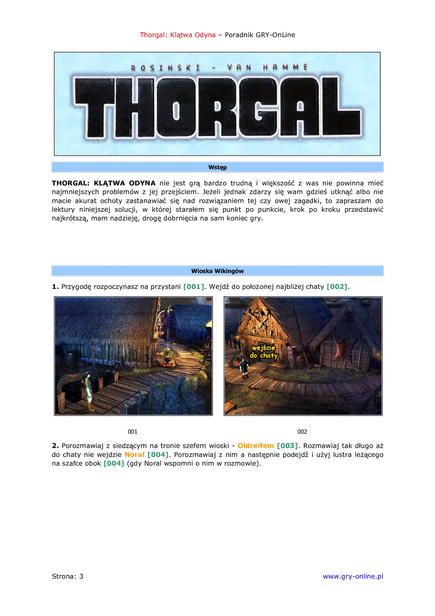 Fragment „Thorgal Klątwa Odyna - poradnik do gry” — strona 4 z 8