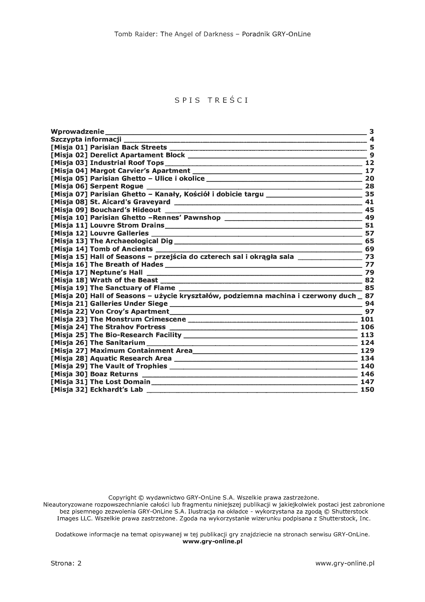 Fragment „Tomb Raider: The Angel of Darkness - poradnik do gry” — strona 3 z 8