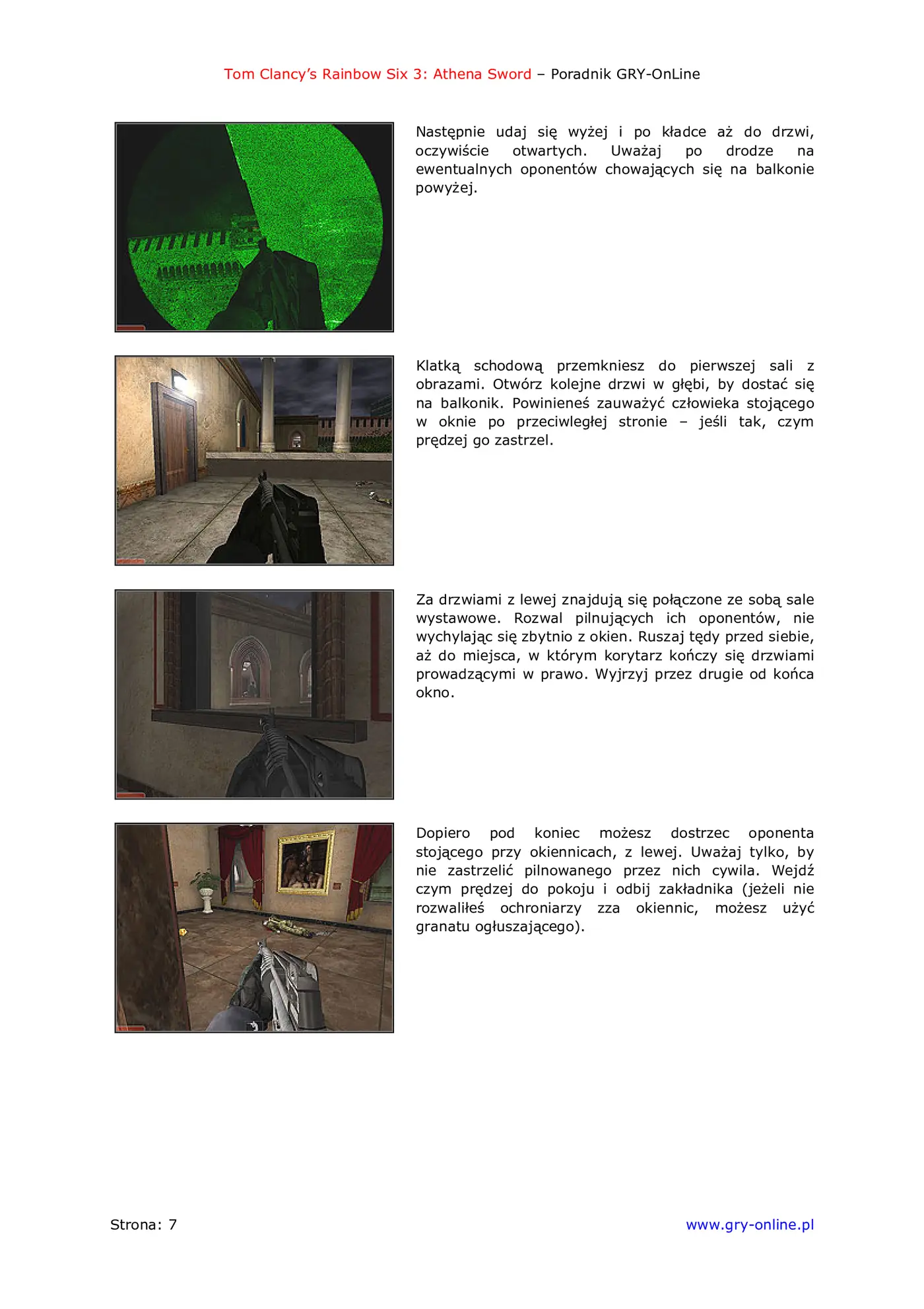 Fragment „Tom Clancy's Rainbow Six 3: Athena Sword - poradnik do gry” — strona 8 z 8