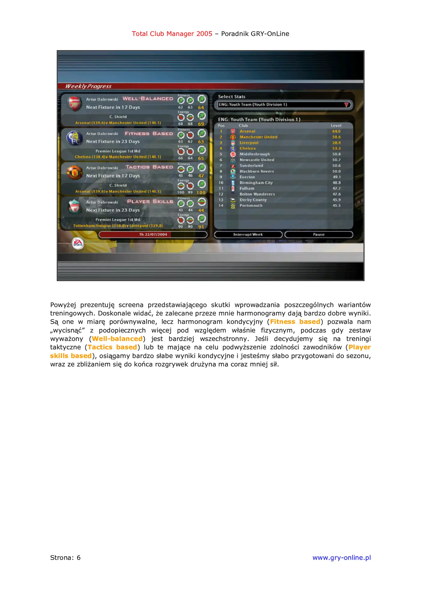 Fragment „Total Club Manager 2005 - poradnik do gry” — strona 7 z 8