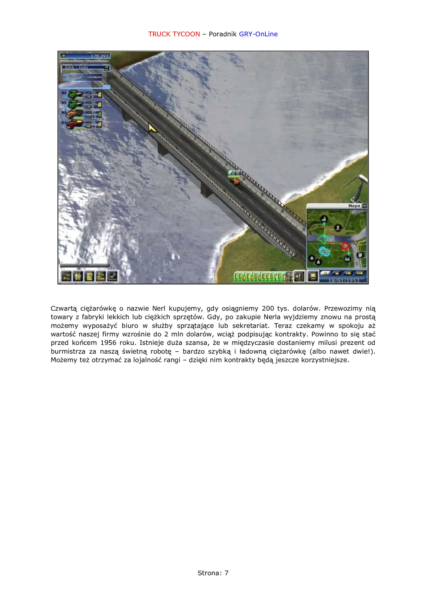 Fragment „Truck Tycoon - poradnik do gry” — strona 8 z 8