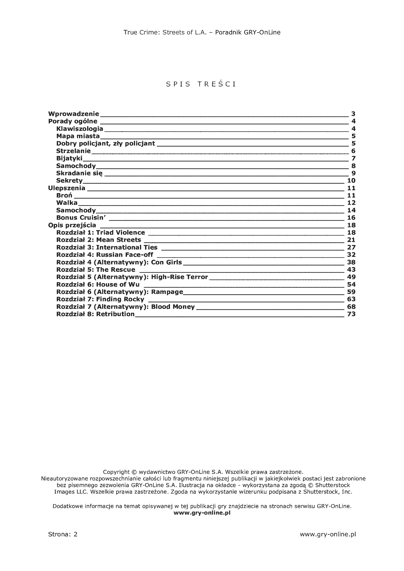 Fragment „True Crime: Streets Of L.A. - poradnik do gry” — strona 3 z 8
