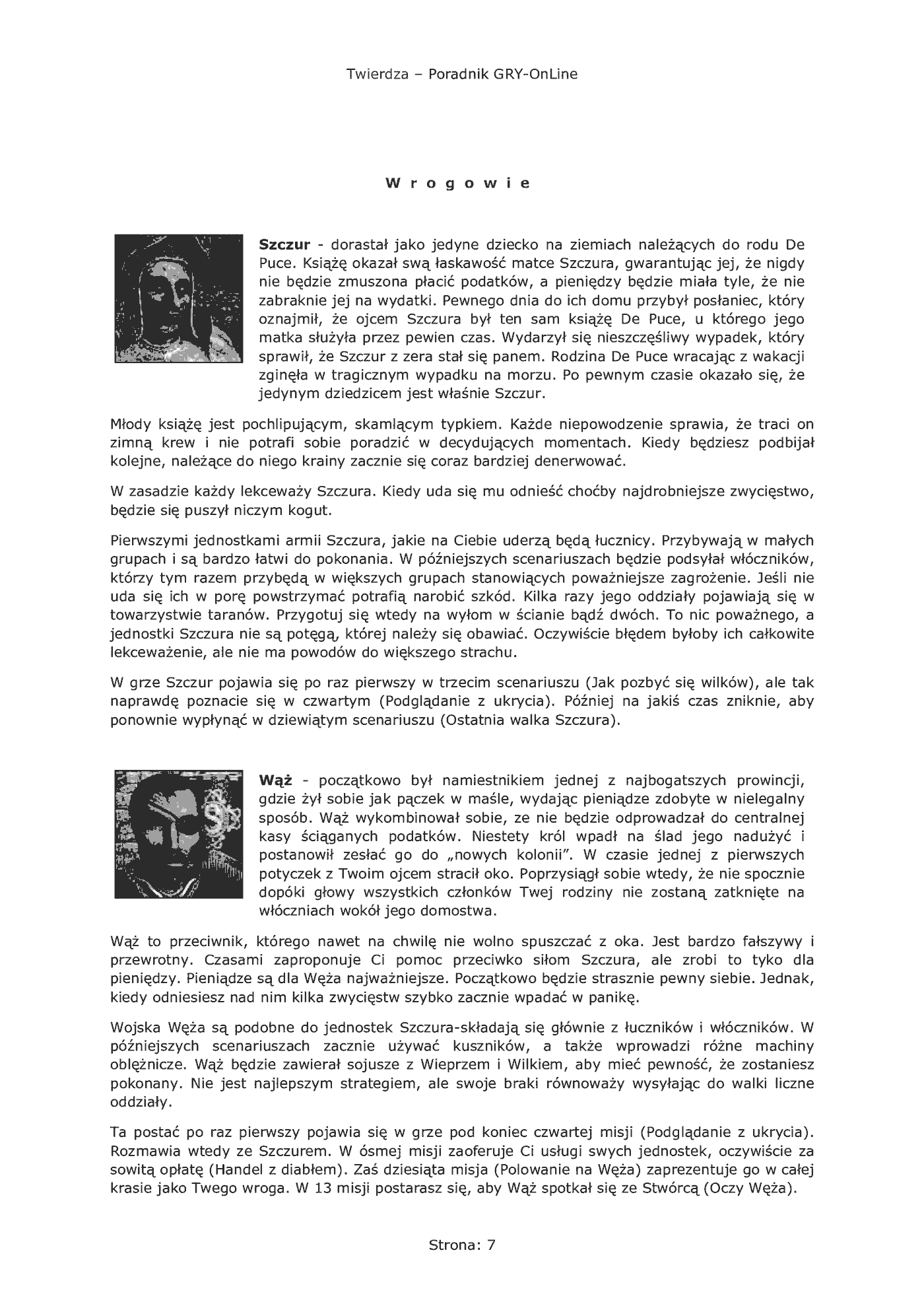 Fragment „Twierdza - poradnik do gry” — strona 8 z 8