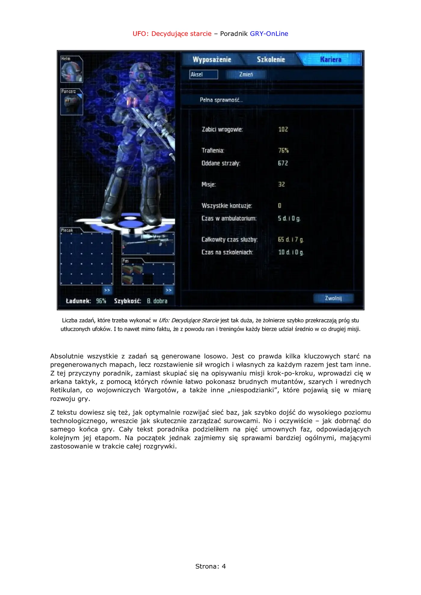 Fragment „UFO: Decydujące Starcie - poradnik do gry” — strona 5 z 8