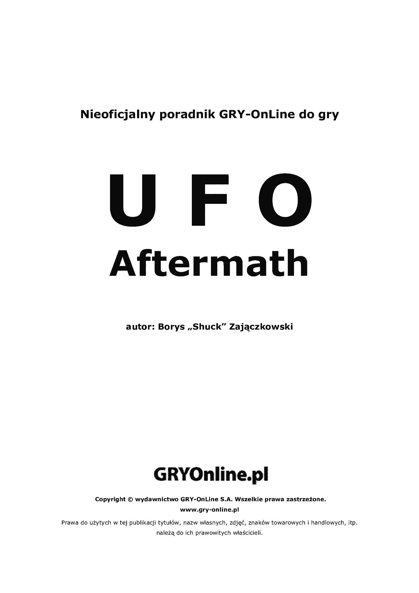 Fragment „UFO: Kolejne Starcie - poradnik do gry” — strona 2 z 8