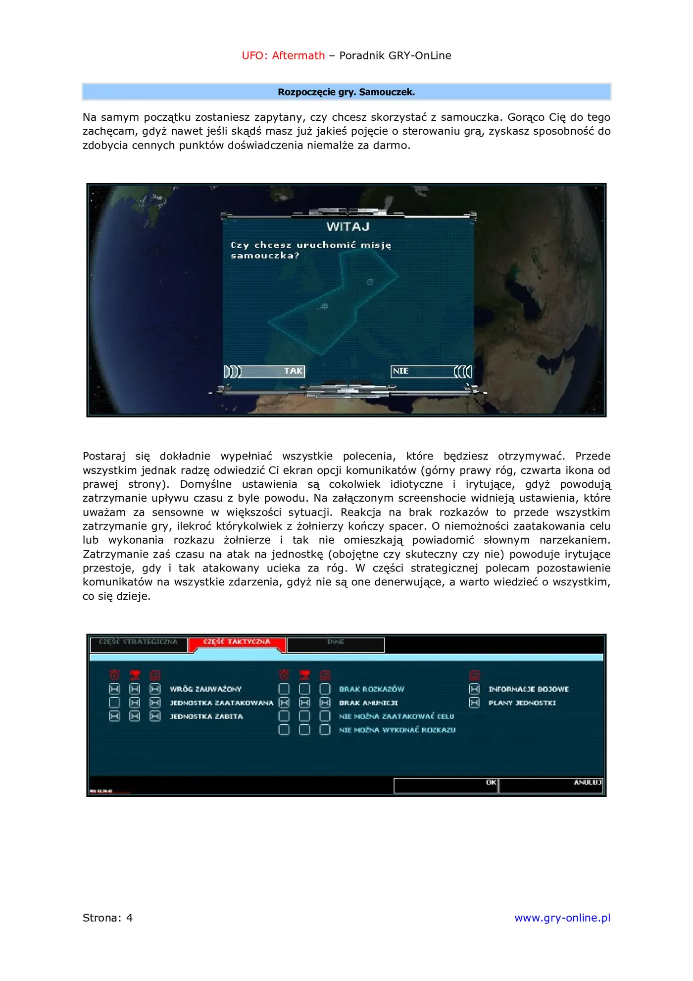 Fragment „UFO: Kolejne Starcie - poradnik do gry” — strona 5 z 8