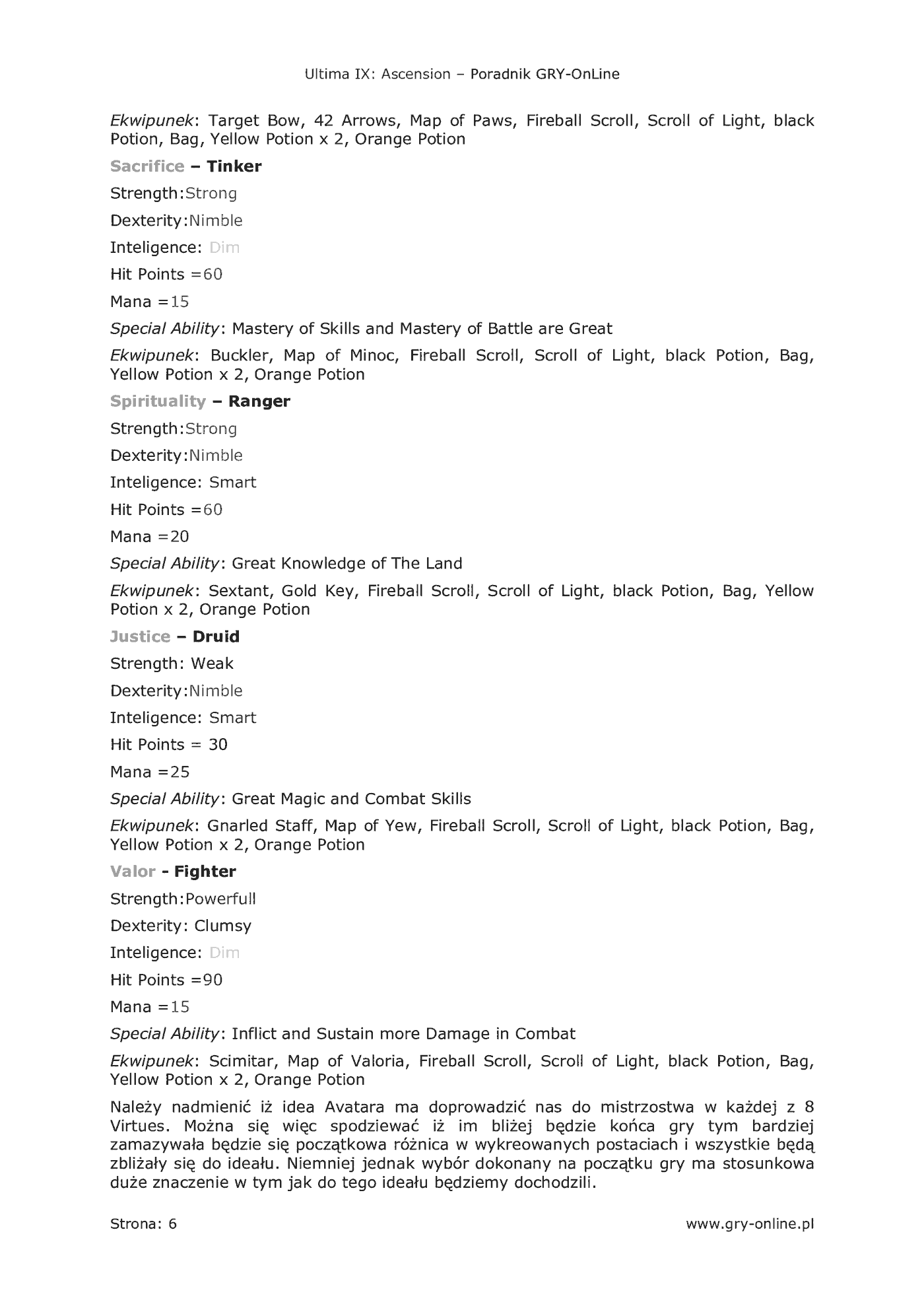 Fragment „Ultima IX: Ascension - poradnik do gry” — strona 7 z 8