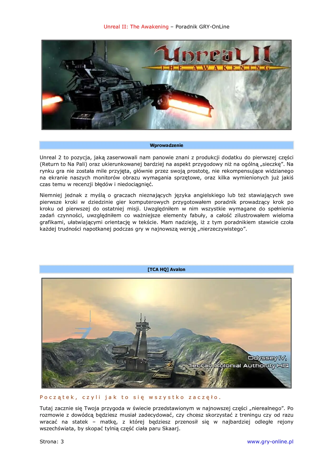 Fragment „Unreal II: The Awakening - poradnik do gry” — strona 4 z 8