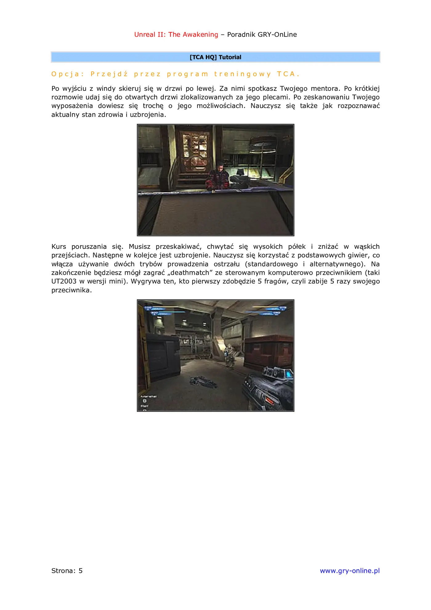 Fragment „Unreal II: The Awakening - poradnik do gry” — strona 6 z 8