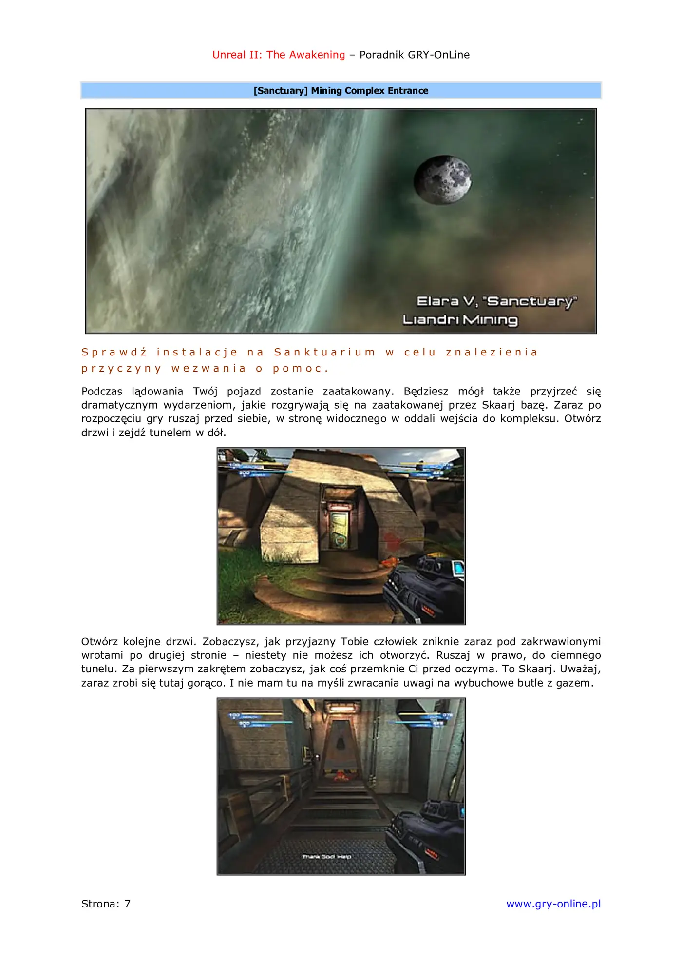 Fragment „Unreal II: The Awakening - poradnik do gry” — strona 8 z 8