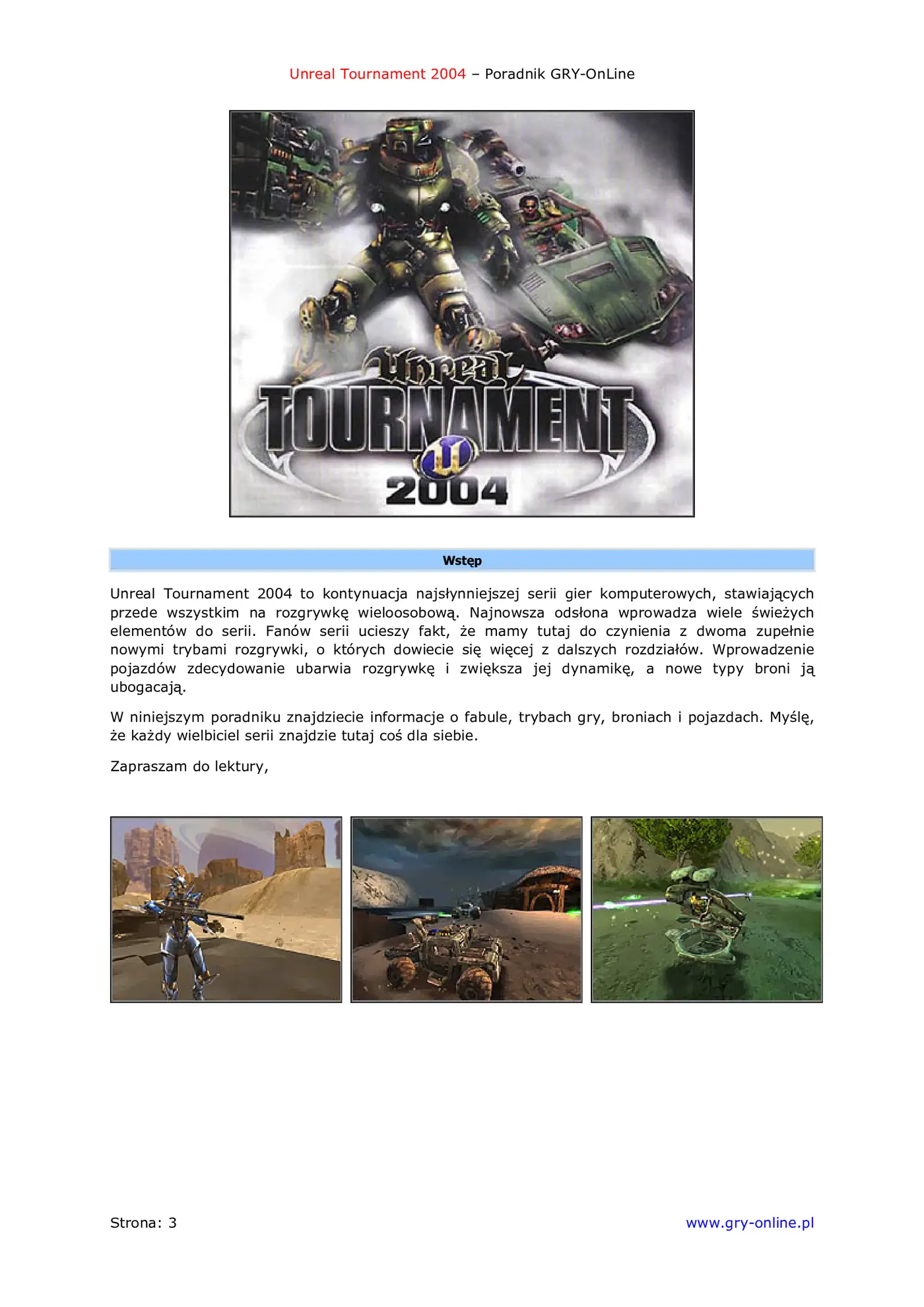 Fragment „Unreal Tournament 2004 - poradnik do gry” — strona 4 z 8