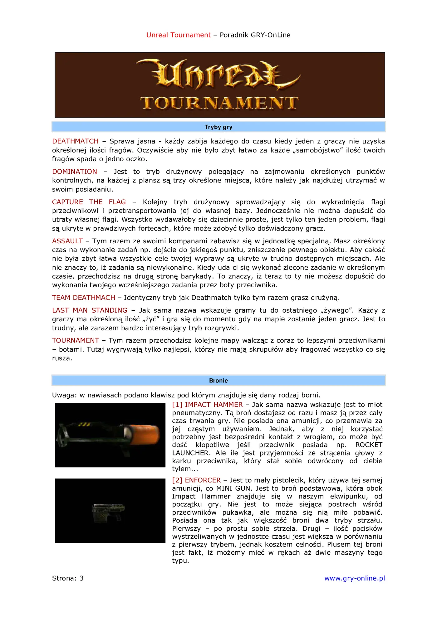 Fragment „Unreal Tournament - poradnik do gry” — strona 4 z 8