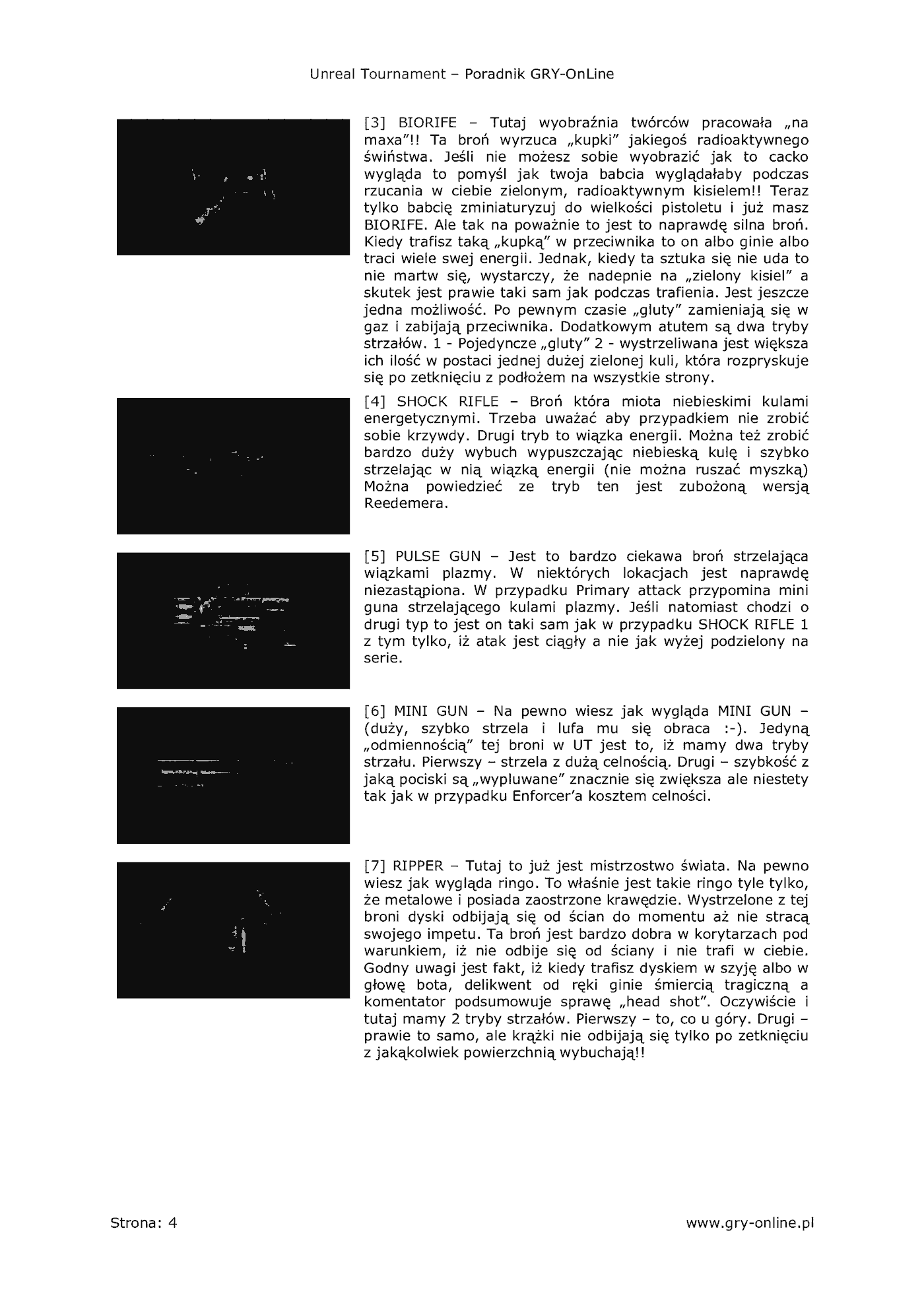 Fragment „Unreal Tournament - poradnik do gry” — strona 5 z 8