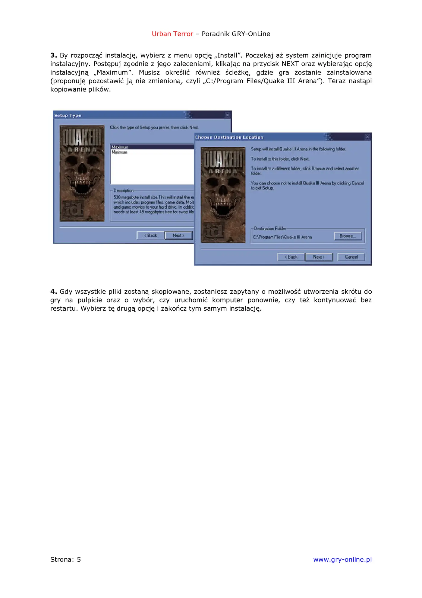 Fragment „Urban Terror - poradnik do gry” — strona 6 z 8
