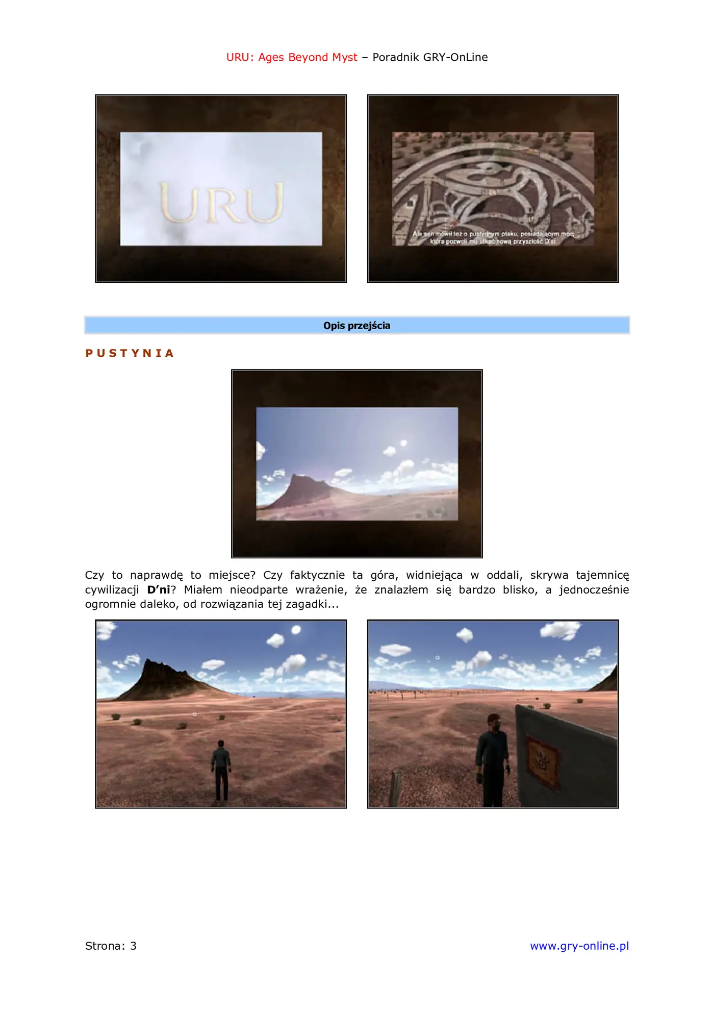 Fragment „Uru: Ages Beyond Myst - poradnik do gry” — strona 4 z 8