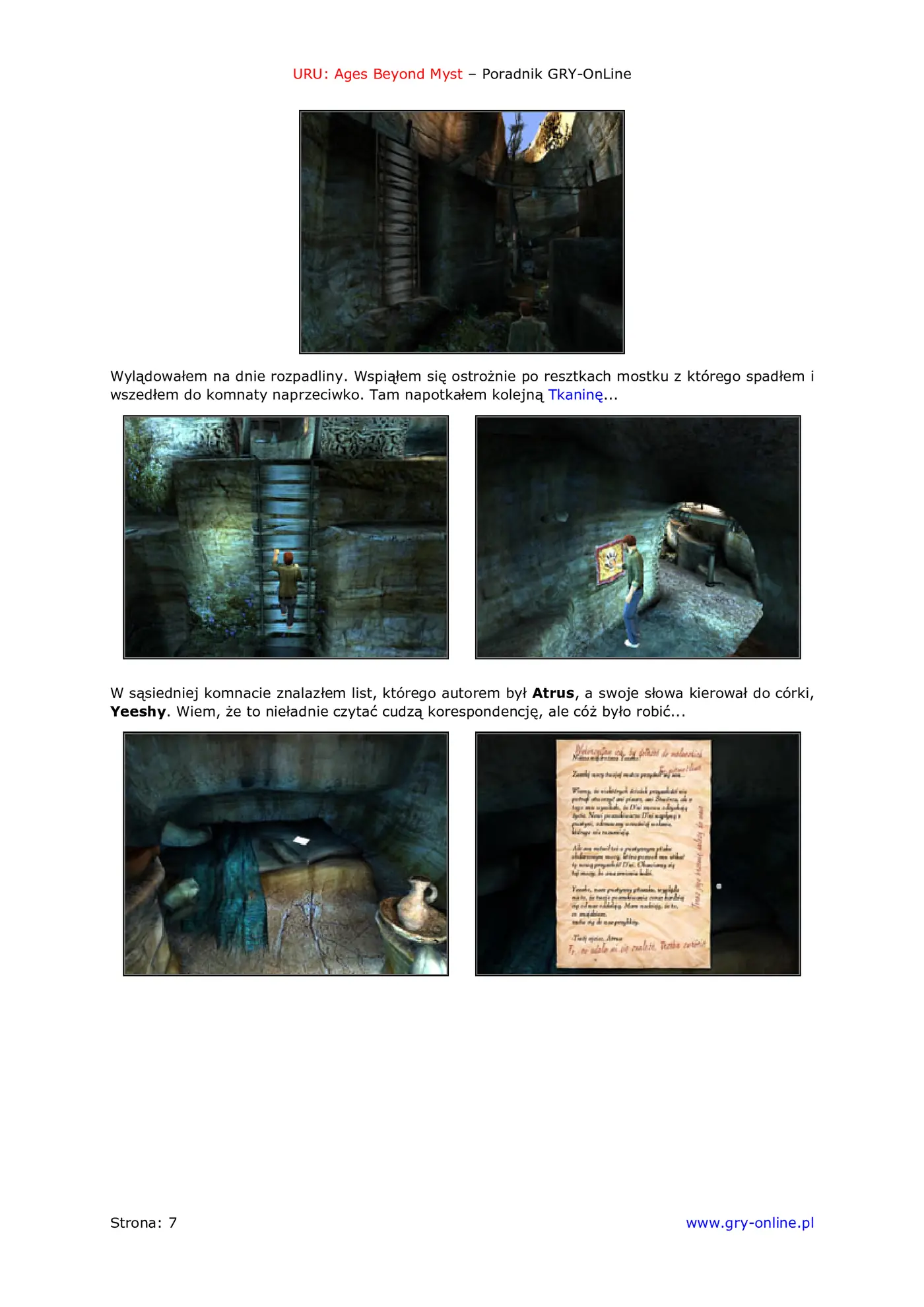 Fragment „Uru: Ages Beyond Myst - poradnik do gry” — strona 8 z 8