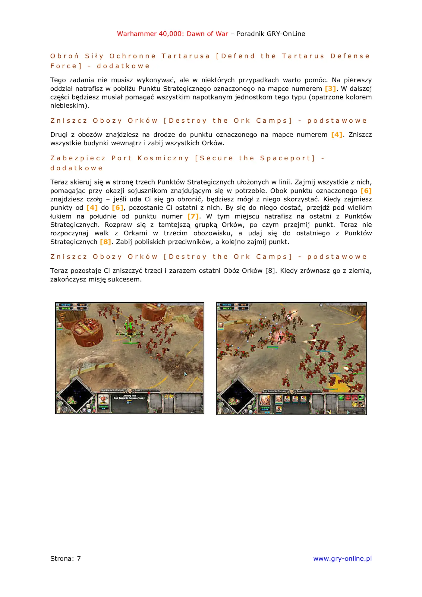 Fragment „Warhammer 40,000: Dawn of War - poradnik do gry” — strona 8 z 8