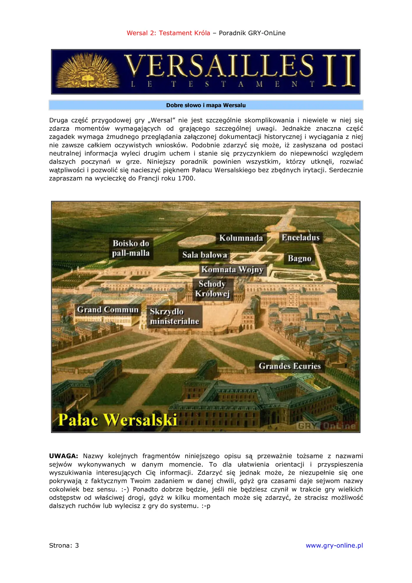 Fragment „Wersal 2: Testament Króla - poradnik do gry” — strona 4 z 8