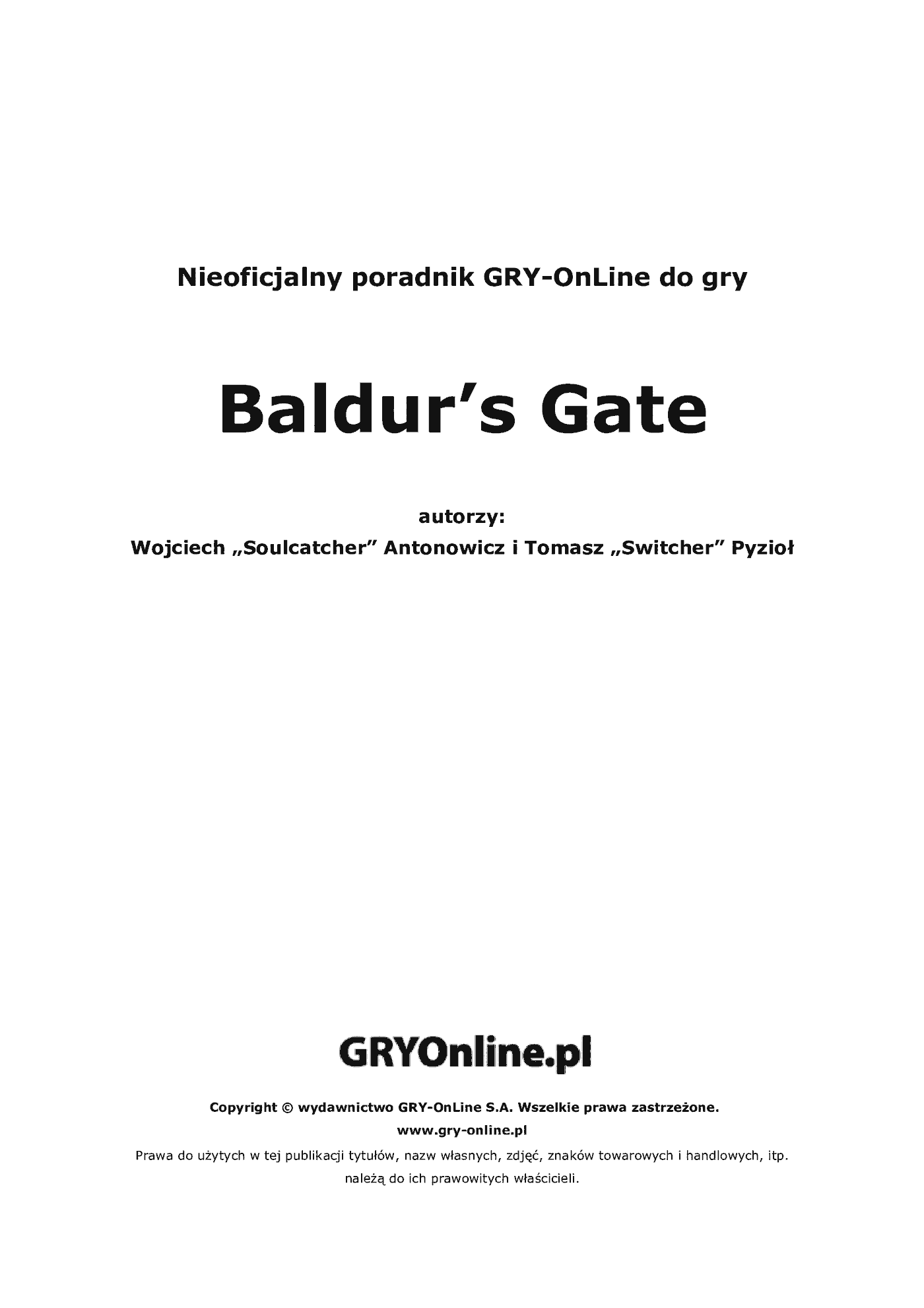 Fragment „Wrota Baldura - poradnik do gry” — strona 2 z 8