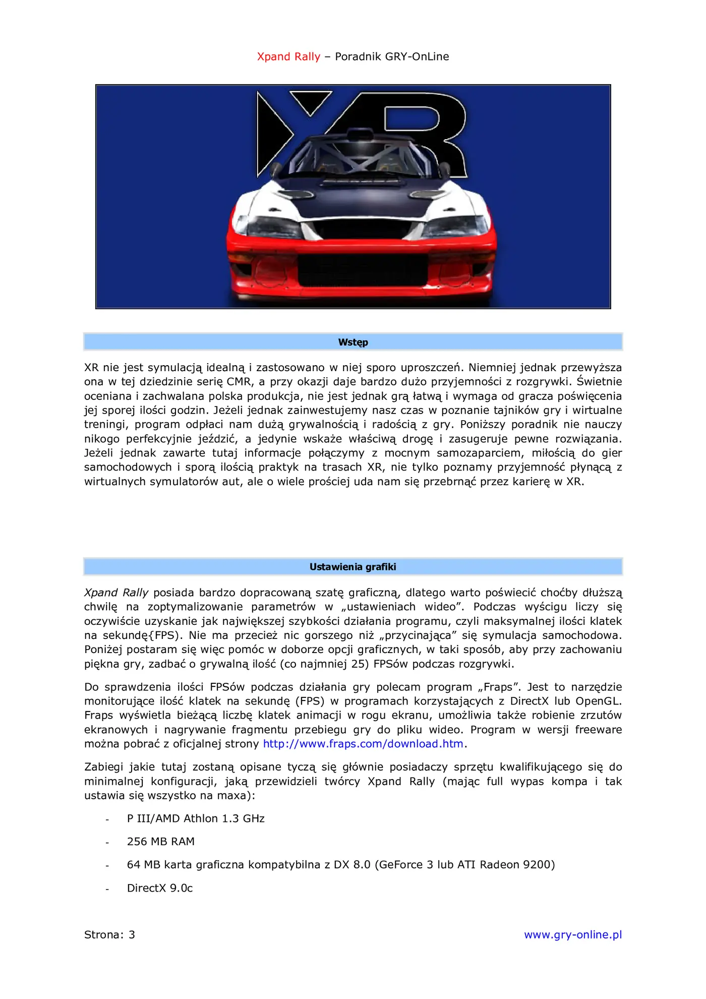 Fragment „Xpand Rally - poradnik do gry” — strona 4 z 8