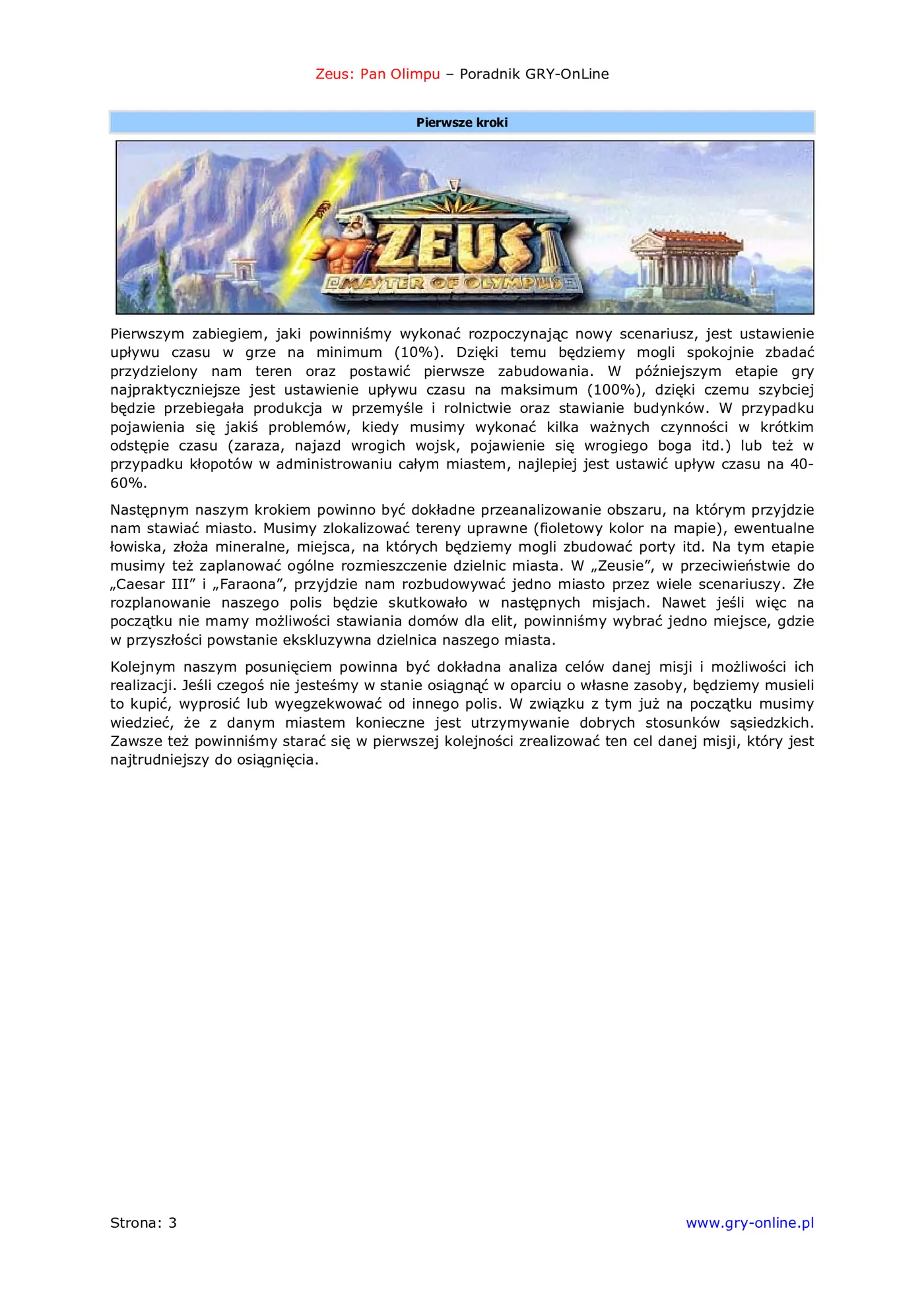 Fragment „Zeus: Pan Olimpu - poradnik do gry” — strona 4 z 8