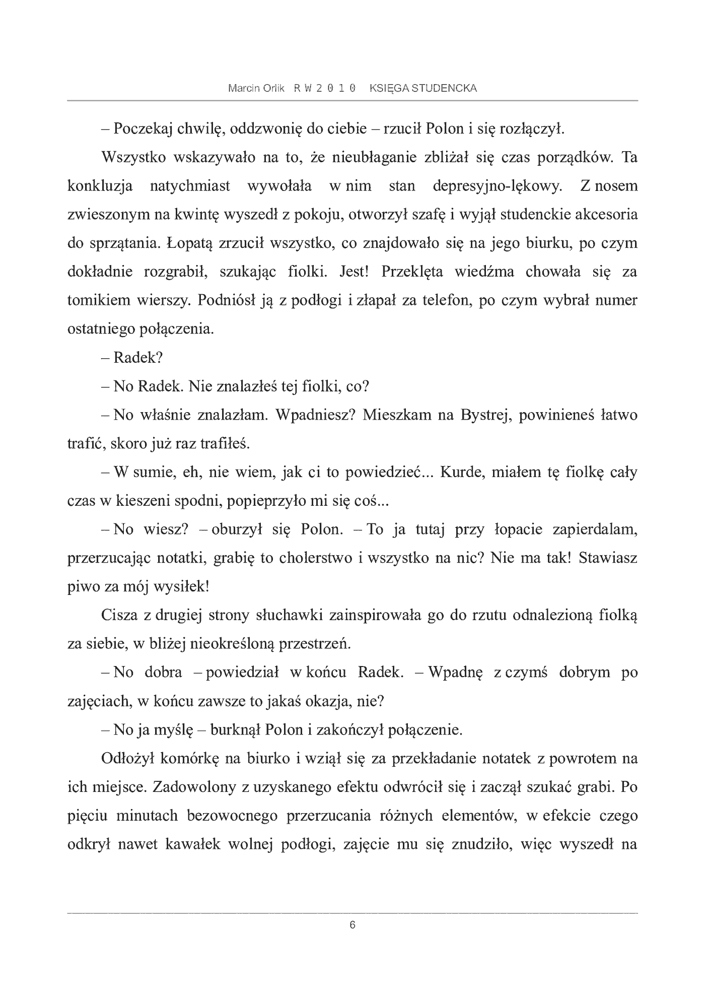 Fragment „Księga studencka” — strona 6 z 21