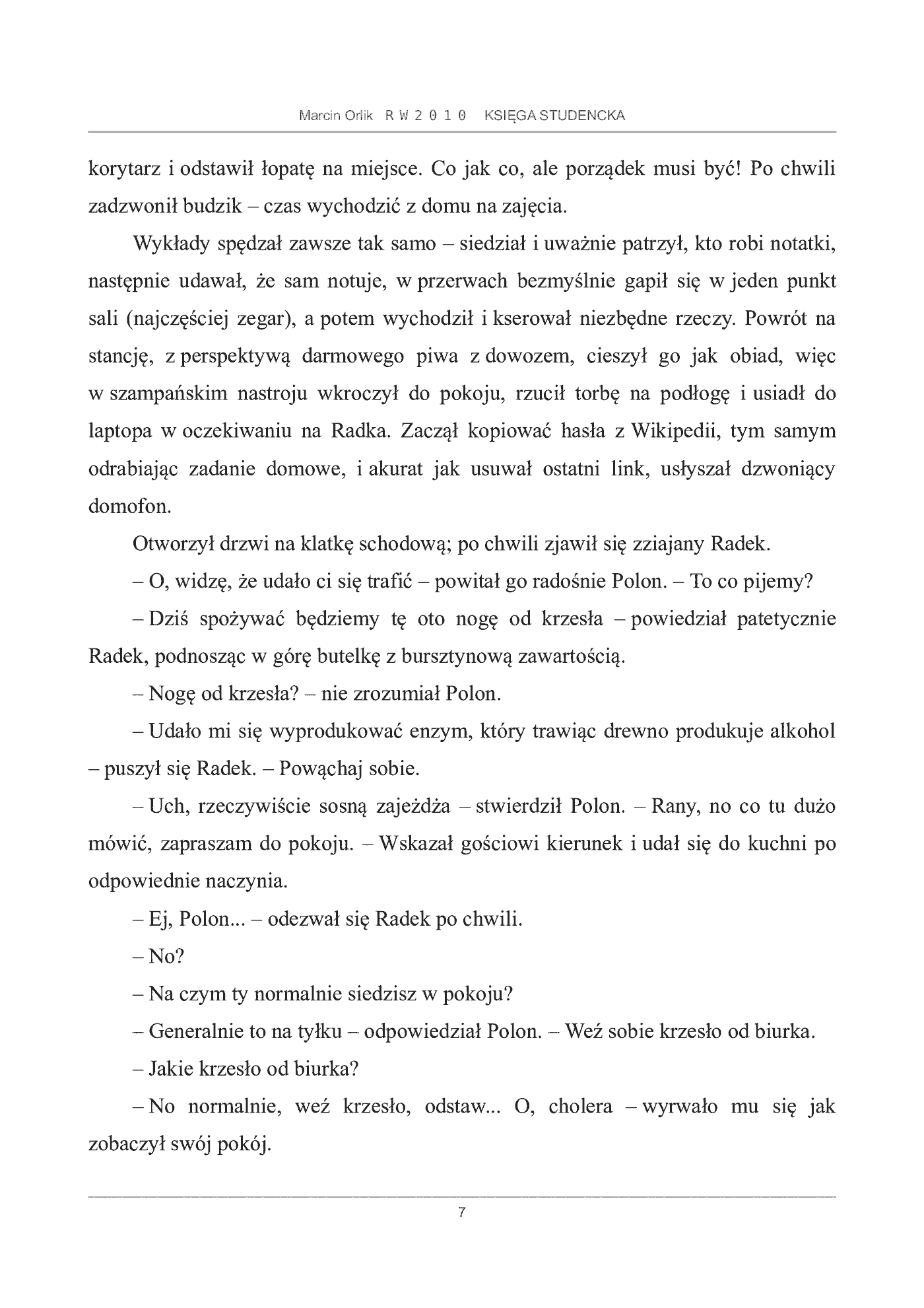 Fragment „Księga studencka” — strona 7 z 21