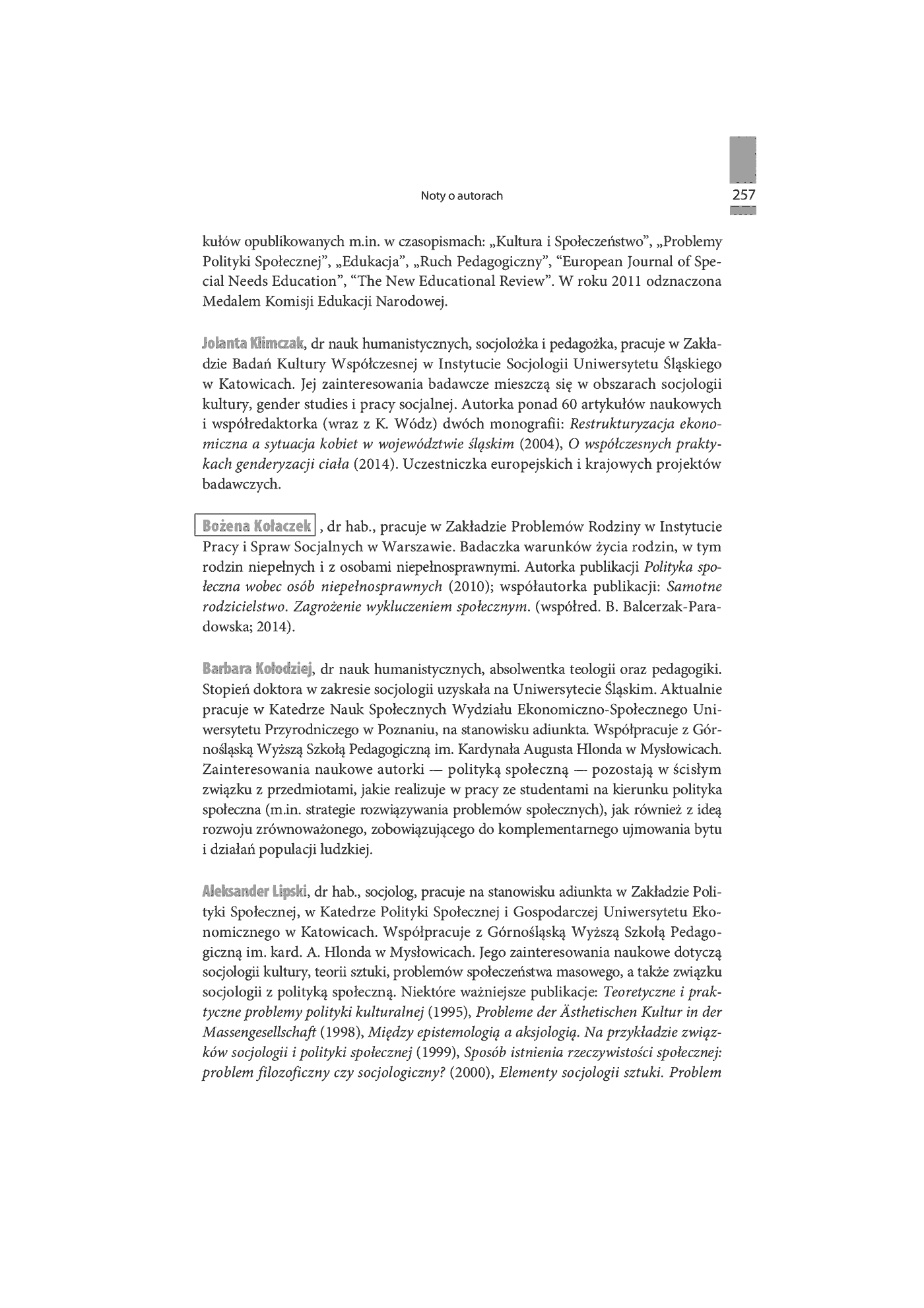 Fragment „Dzieło Lucyny Frąckiewicz inspiracją dla współczesnej polityki społecznej” — strona 18 z 24