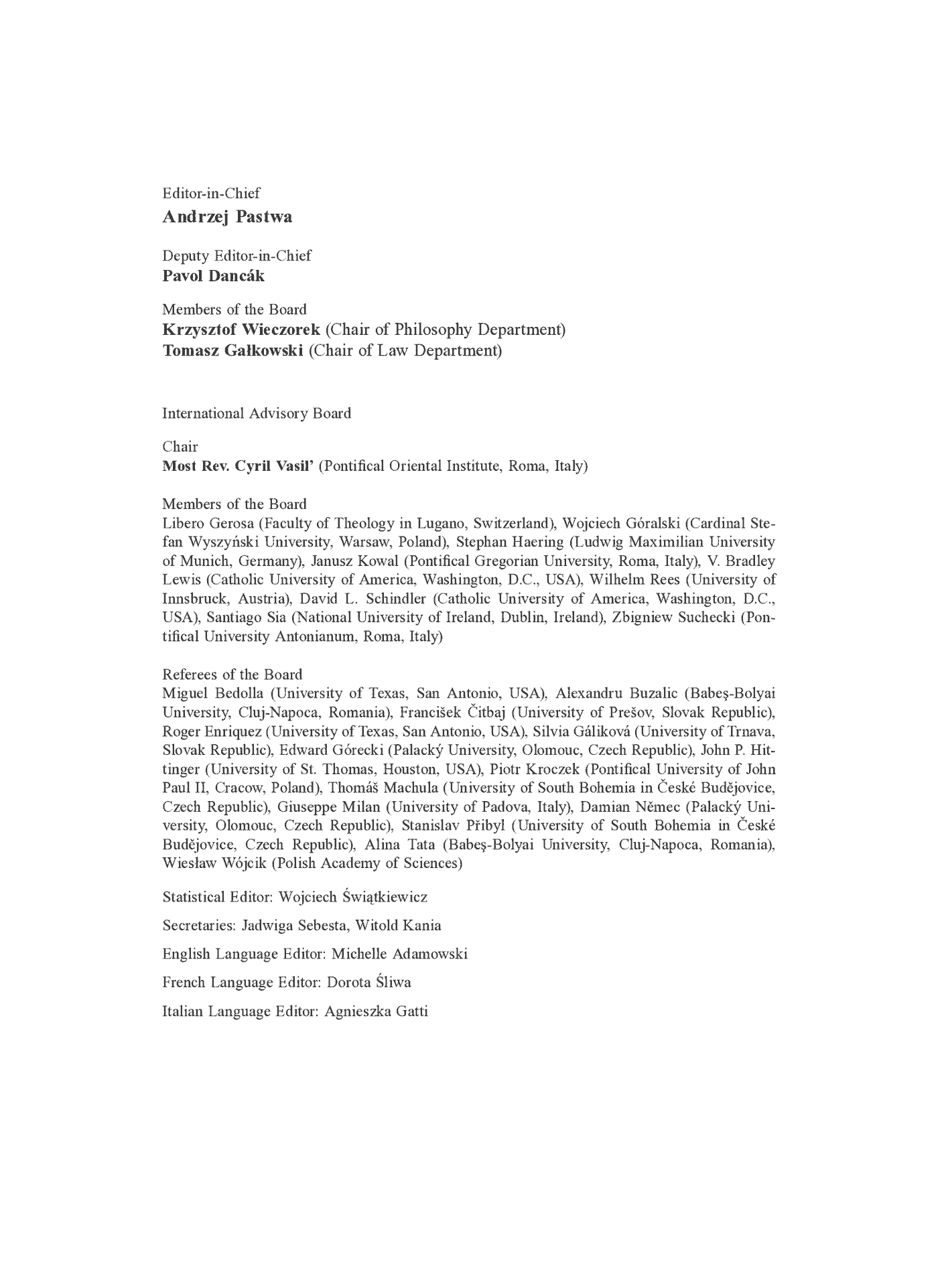 Fragment „"Philosophy and Canon Law" 2015. Vol. 1: The Family Institution: Identity, Sovereignty, Social Dimension” — strona 3 z 14
