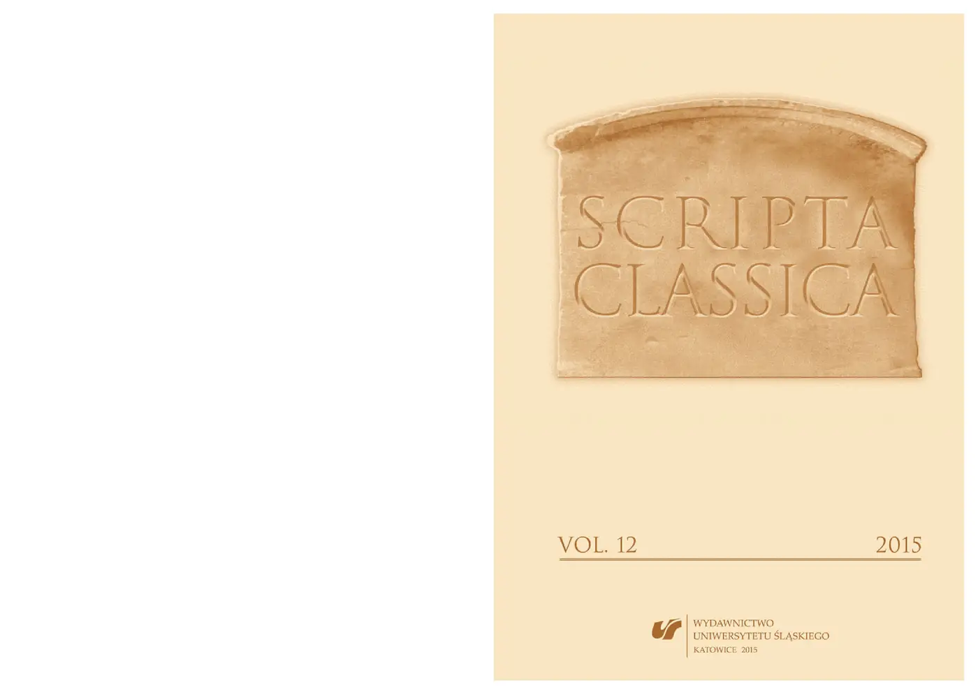 Fragment „Scripta Classica. Vol. 12” — strona 1 z 13