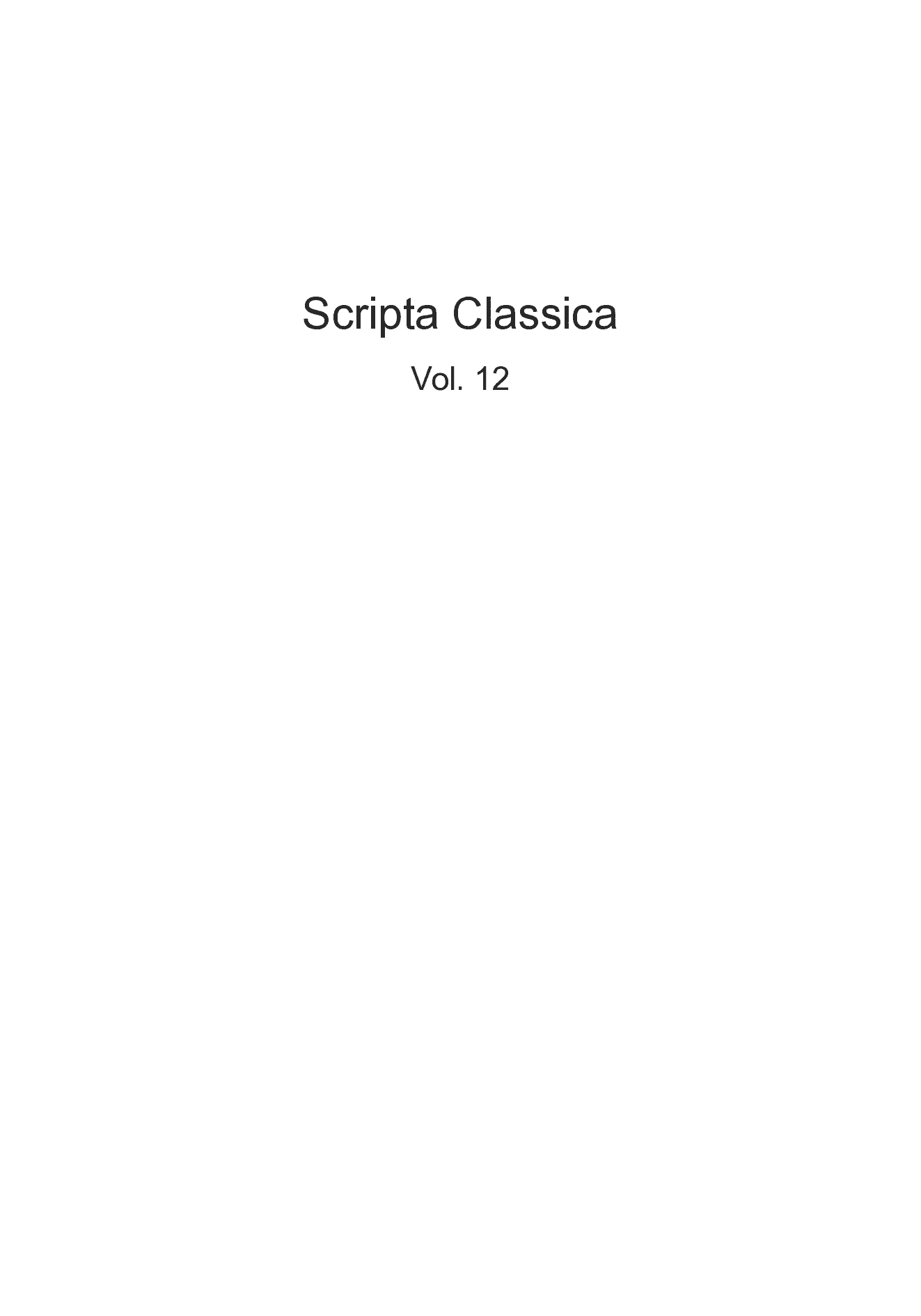 Fragment „Scripta Classica. Vol. 12” — strona 2 z 13