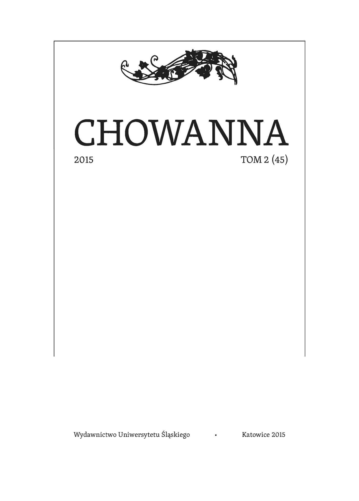 Fragment „"Chowanna" 2015. T. 2 (45): Kultura wizualna - konteksty edukacyjne” — strona 2 z 16