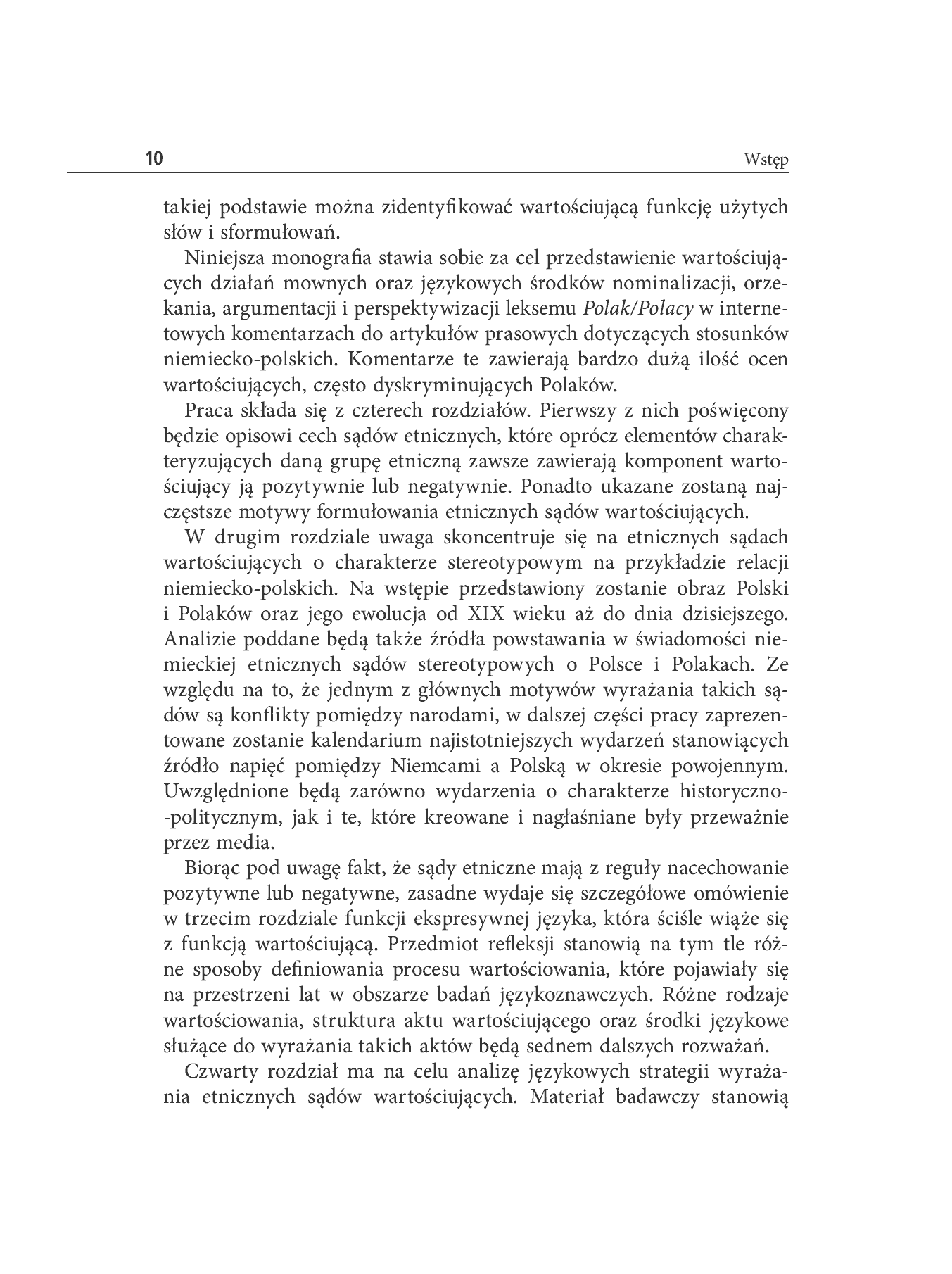 Fragment „Wartościowanie w internetowych komentarzach do artykułów prasowych dotyczących stosunków niemiecko-polskich. Próba analizy pragmalingwistycznej” — strona 10 z 15