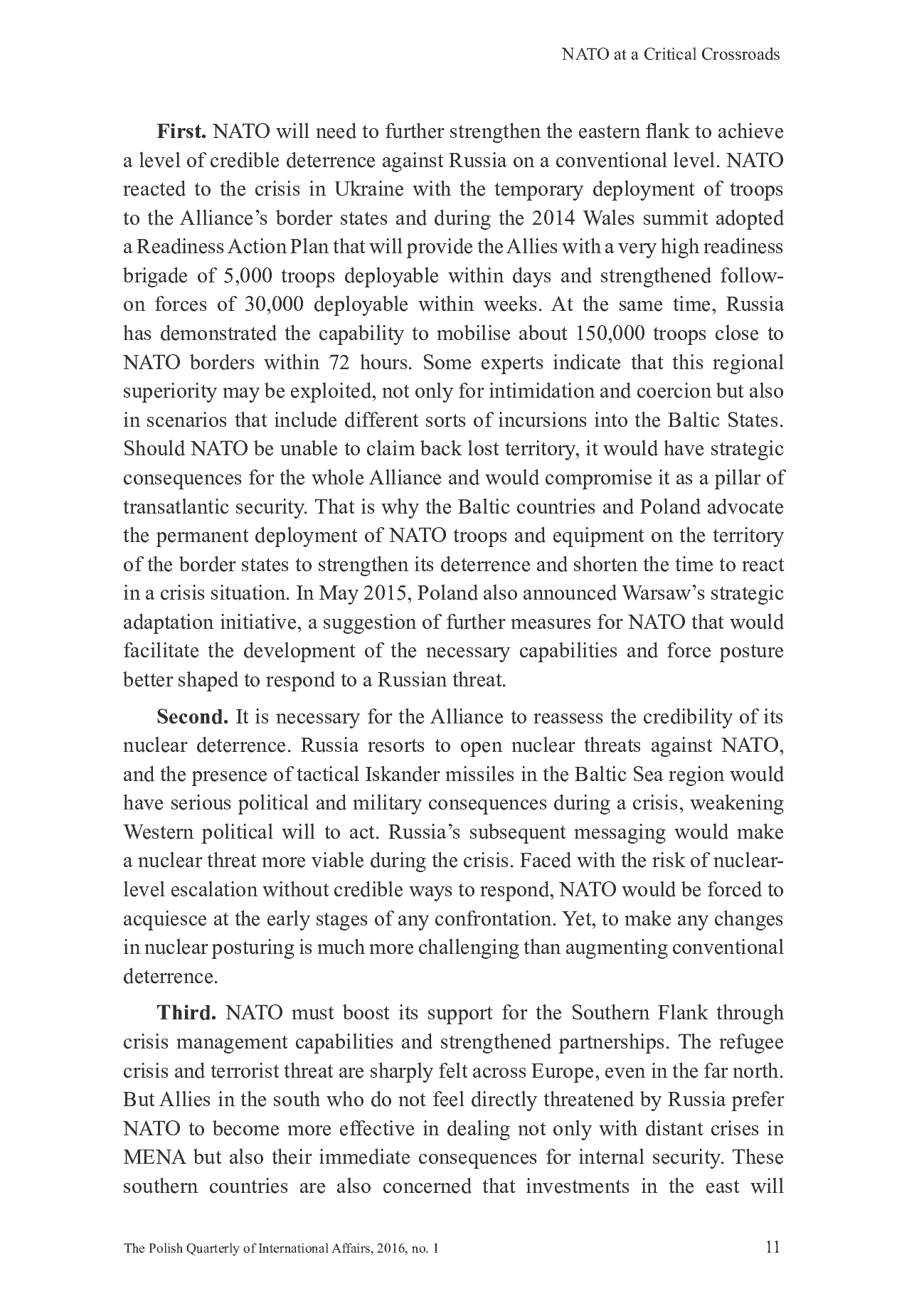 Fragment „The Polish Quarterly of International Affairs 1/2016” — strona 3 z 4