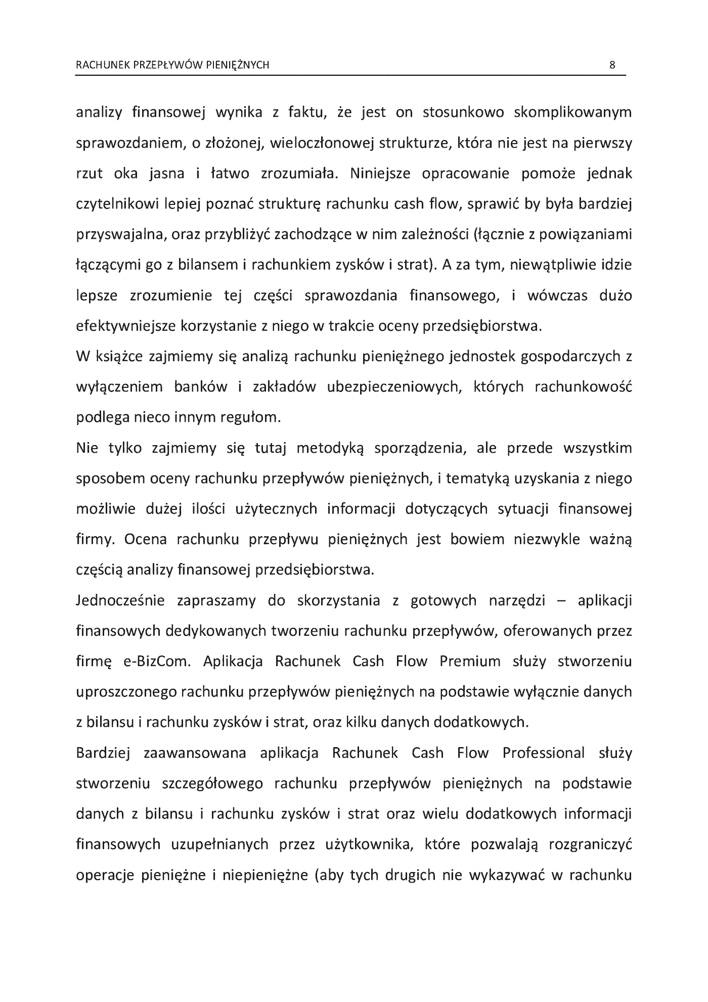 Fragment „Rachunek Przepływów Pieniężnych” — strona 8 z 30