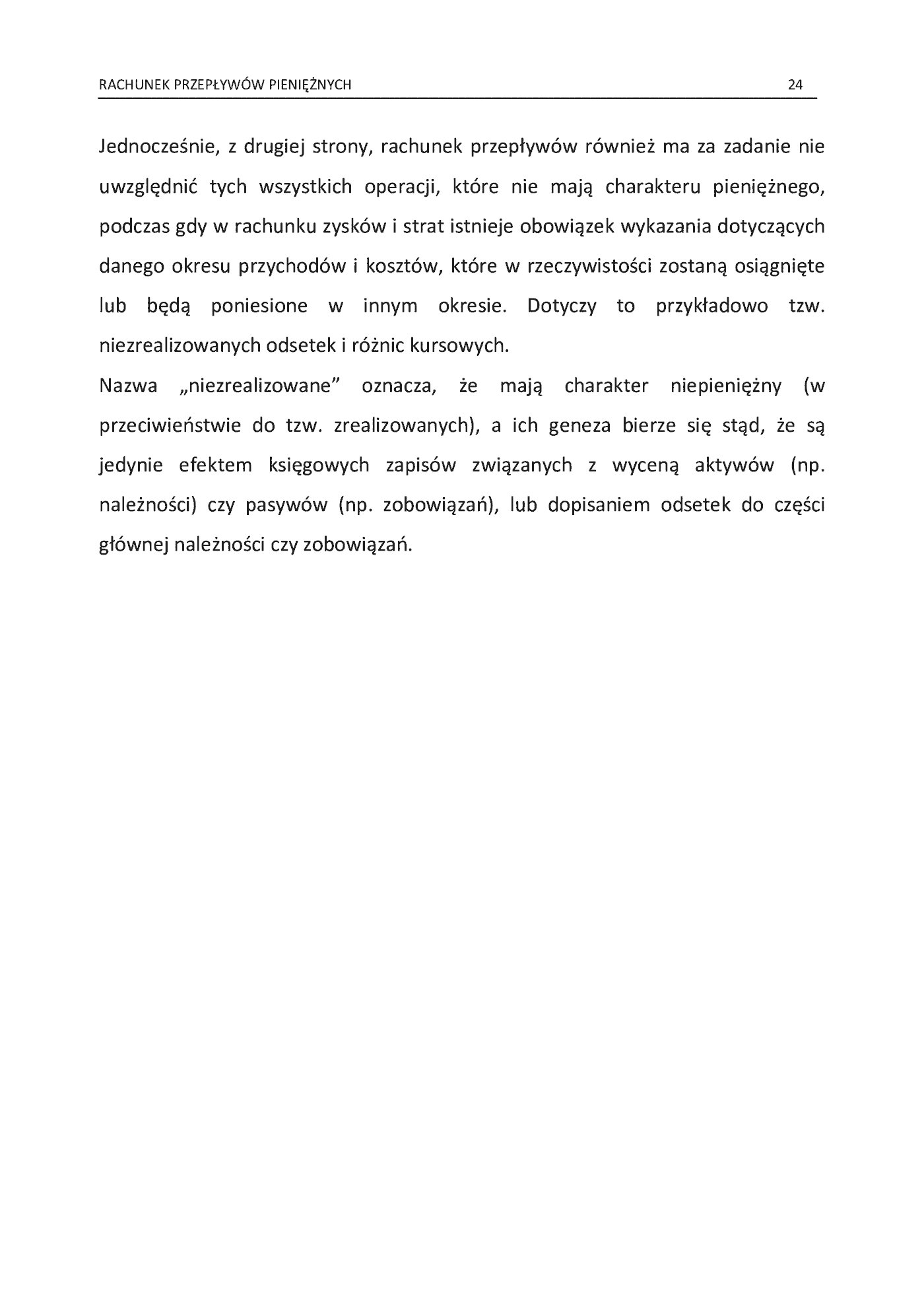 Fragment „Rachunek Przepływów Pieniężnych” — strona 24 z 30