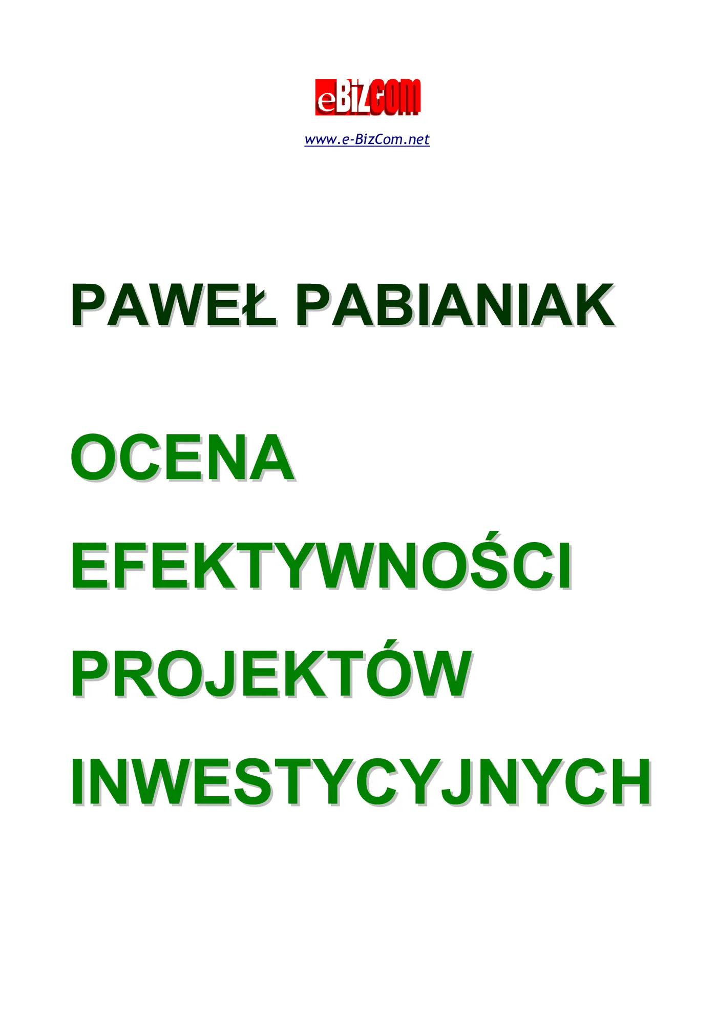 Fragment „Ocena Efektywności Projektów Inwestycyjnych” — strona 3 z 24