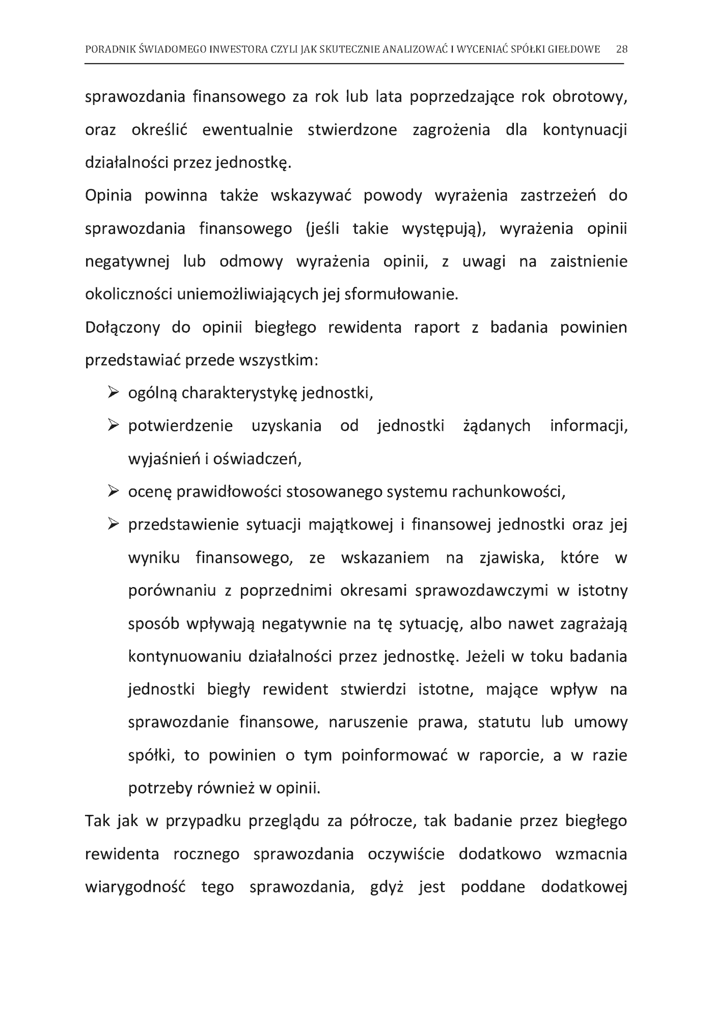 Fragment „Poradnik Świadomego Inwestora czyli jak skutecznie analizować i wyceniać spółki giełdowe” — strona 28 z 30