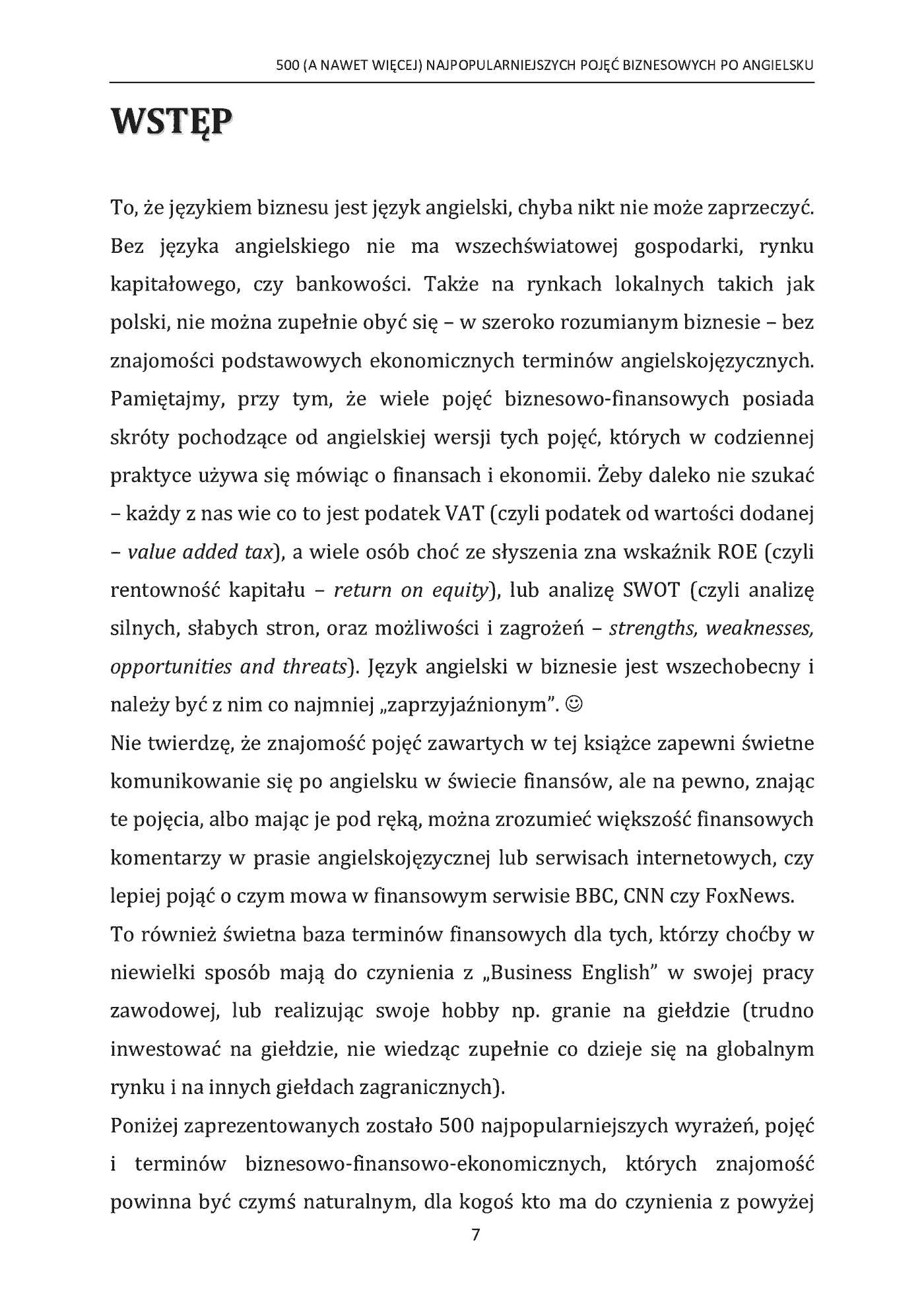 Fragment „500 (a nawet więcej) Najpopularniejszych Pojęć Biznesowych Po Angielsku” — strona 7 z 29