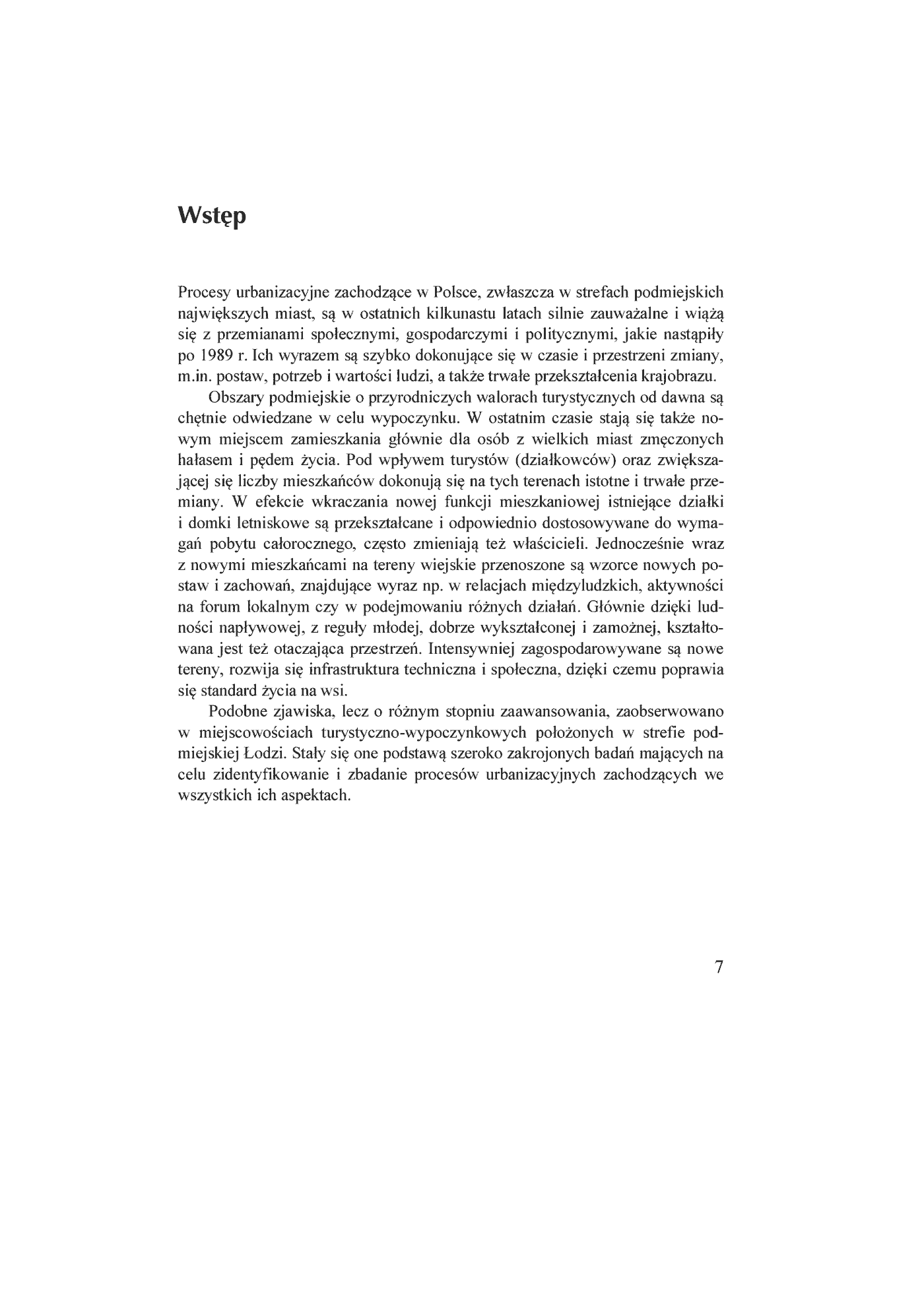 Fragment „Procesy urbanzacyjne na terenach turystyczno-wypoczynkowych strefy podmiejskiej Łodzi” — strona 7 z 20