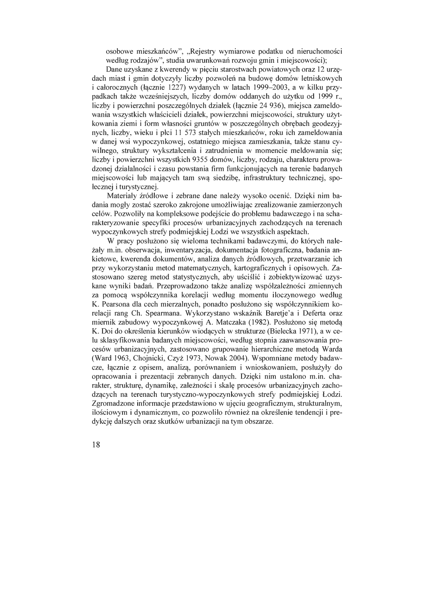 Fragment „Procesy urbanzacyjne na terenach turystyczno-wypoczynkowych strefy podmiejskiej Łodzi” — strona 18 z 20