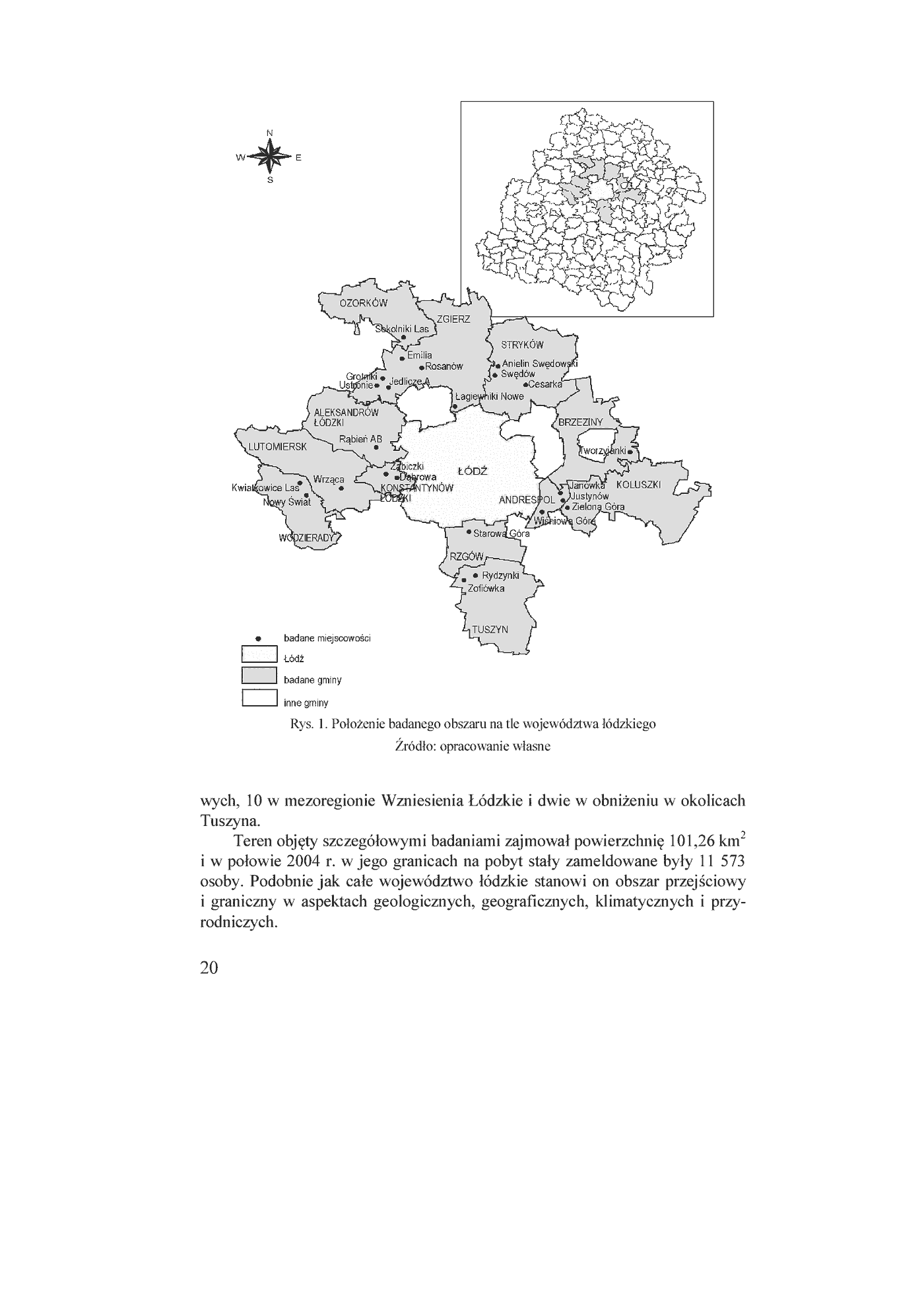 Fragment „Procesy urbanzacyjne na terenach turystyczno-wypoczynkowych strefy podmiejskiej Łodzi” — strona 20 z 20