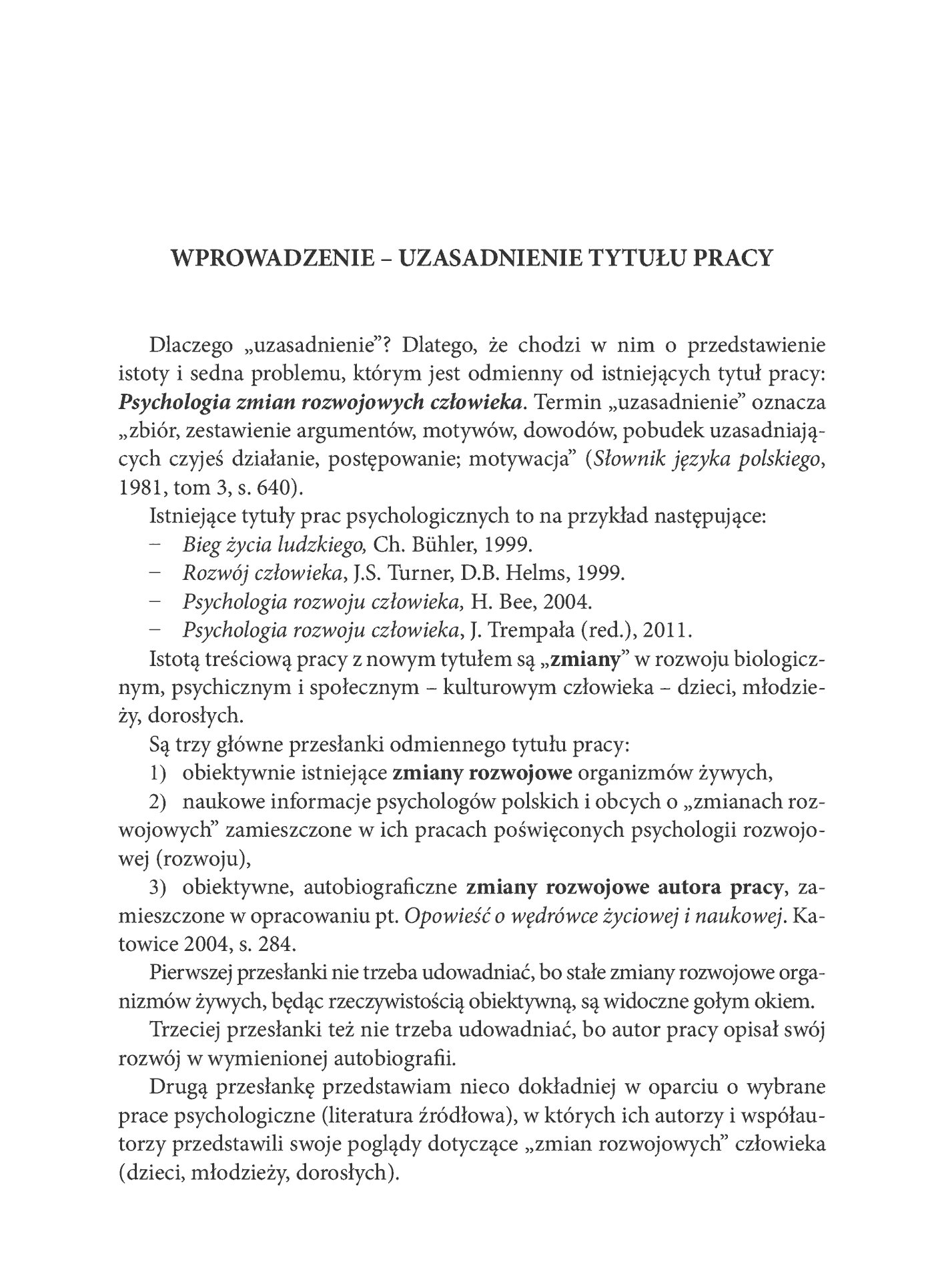 Fragment „Psychologia zmian rozwojowych człowieka” — strona 1 z 9