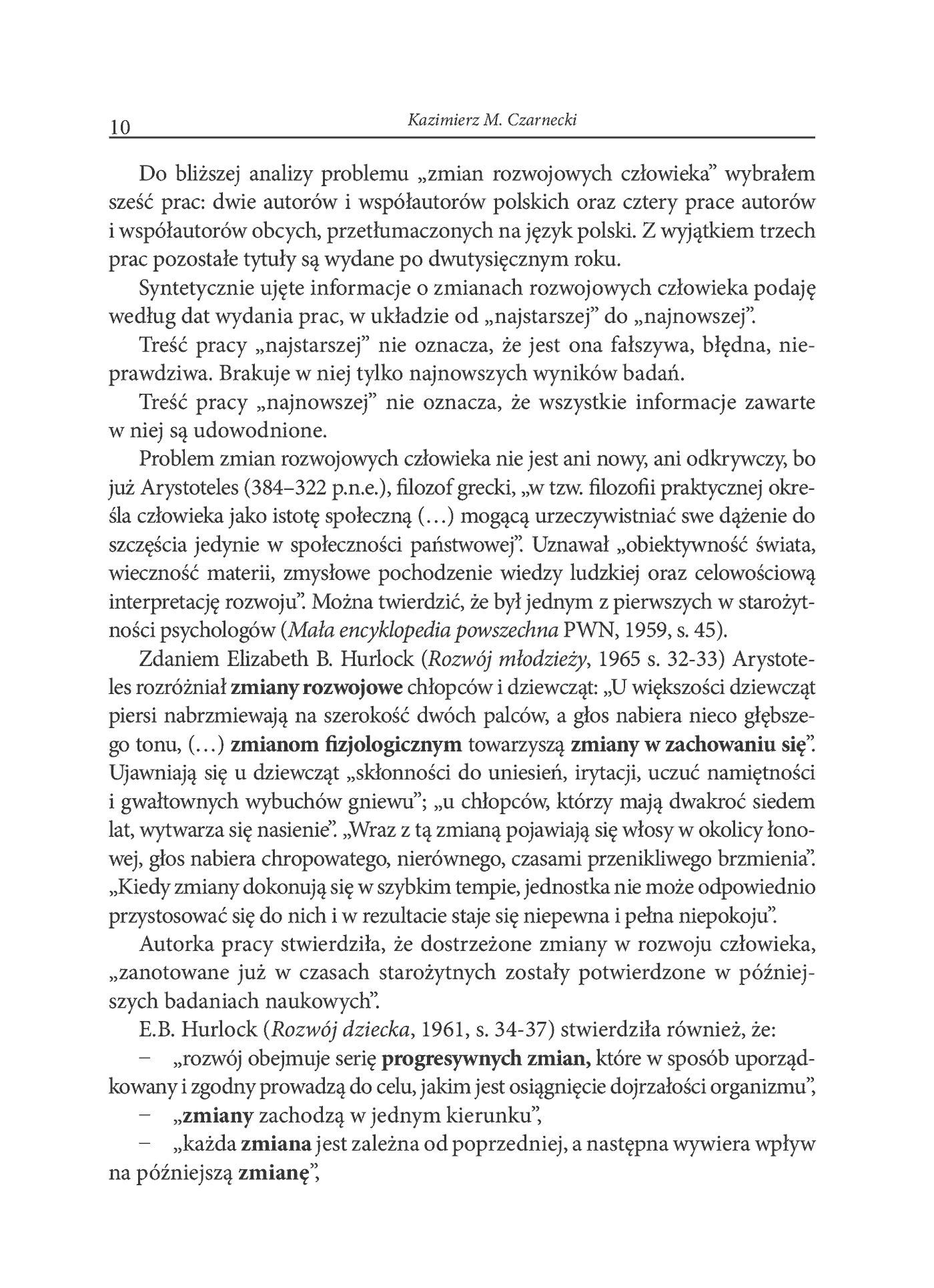 Fragment „Psychologia zmian rozwojowych człowieka” — strona 2 z 9