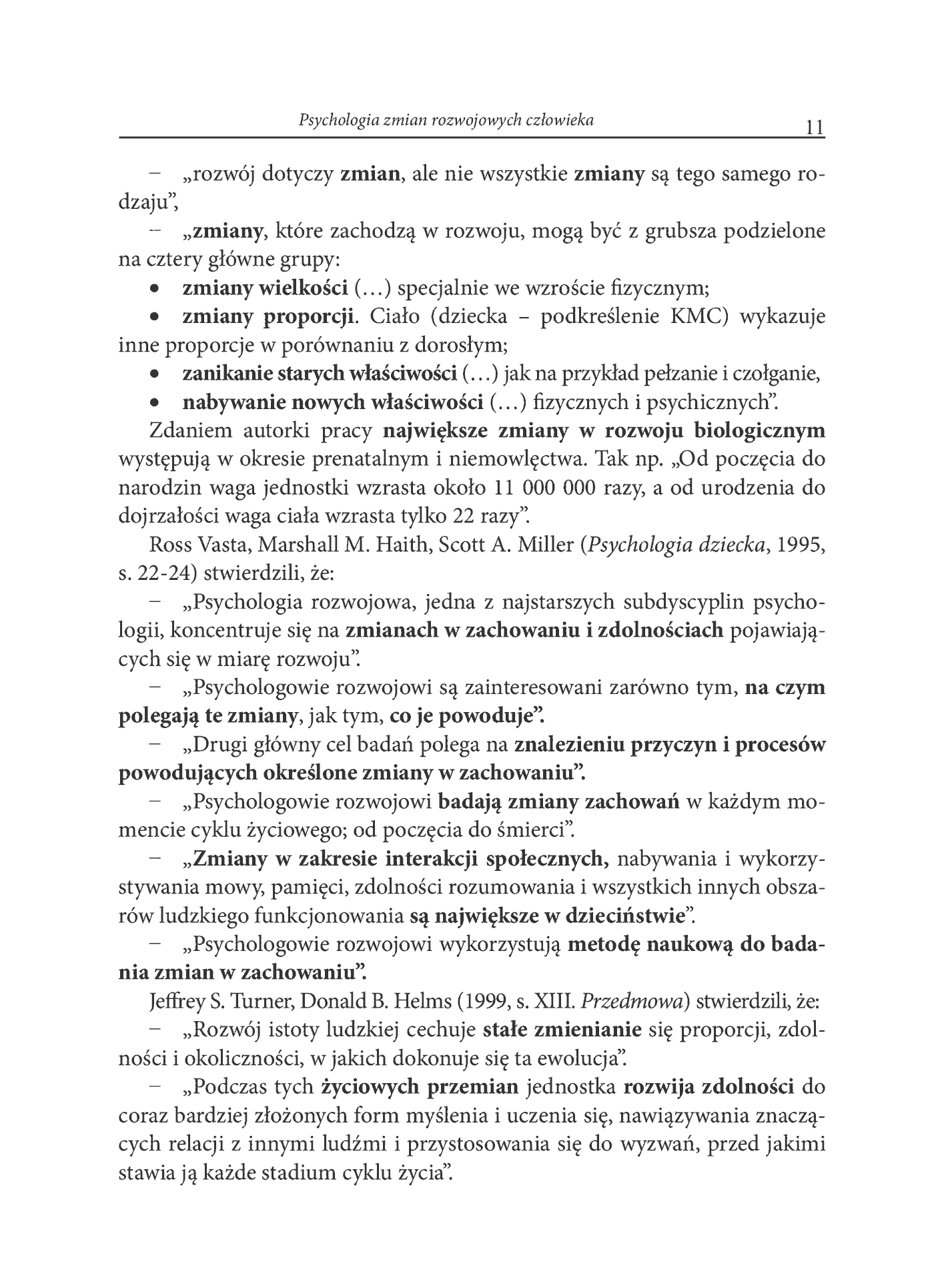 Fragment „Psychologia zmian rozwojowych człowieka” — strona 3 z 9