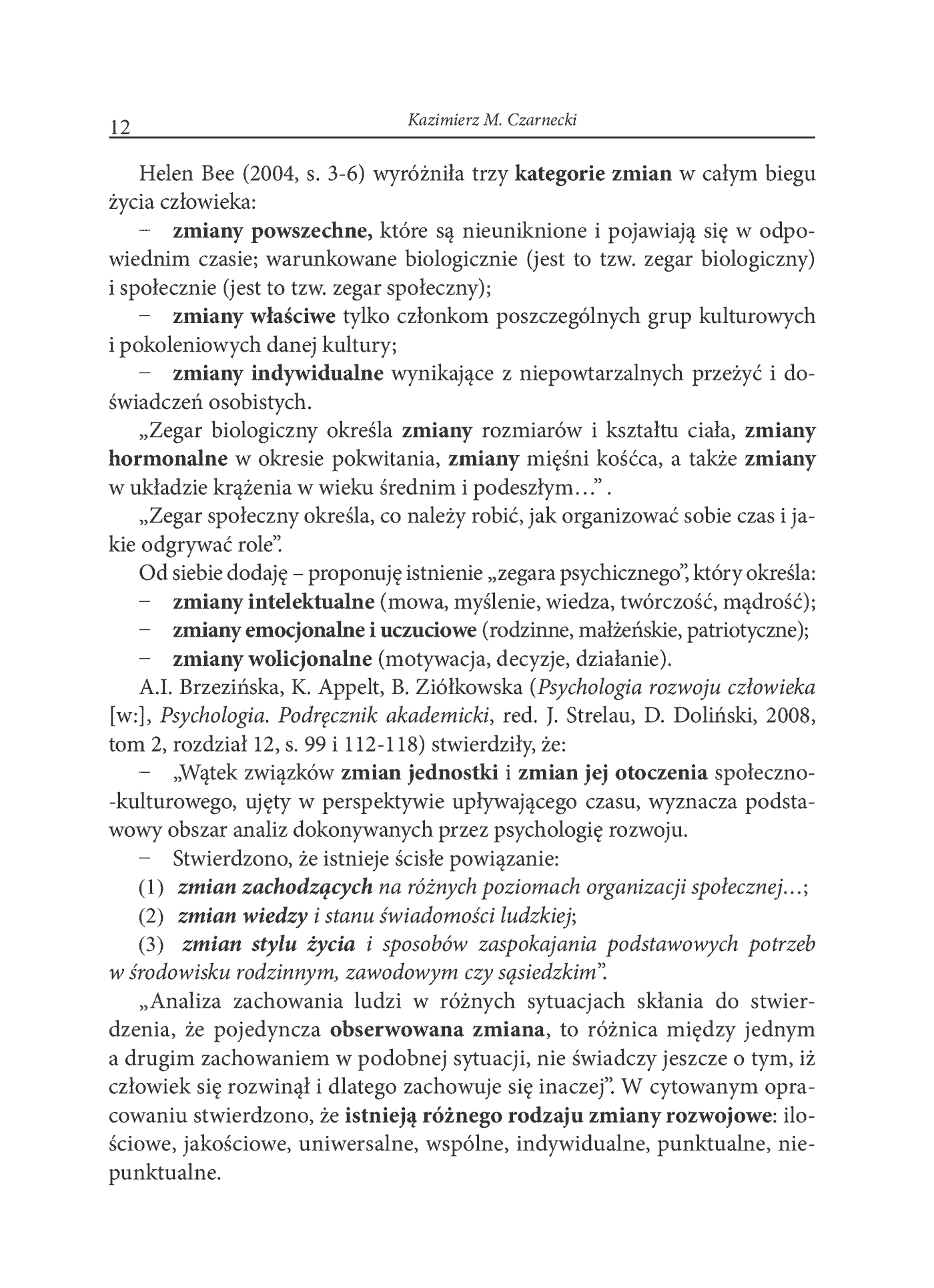 Fragment „Psychologia zmian rozwojowych człowieka” — strona 4 z 9