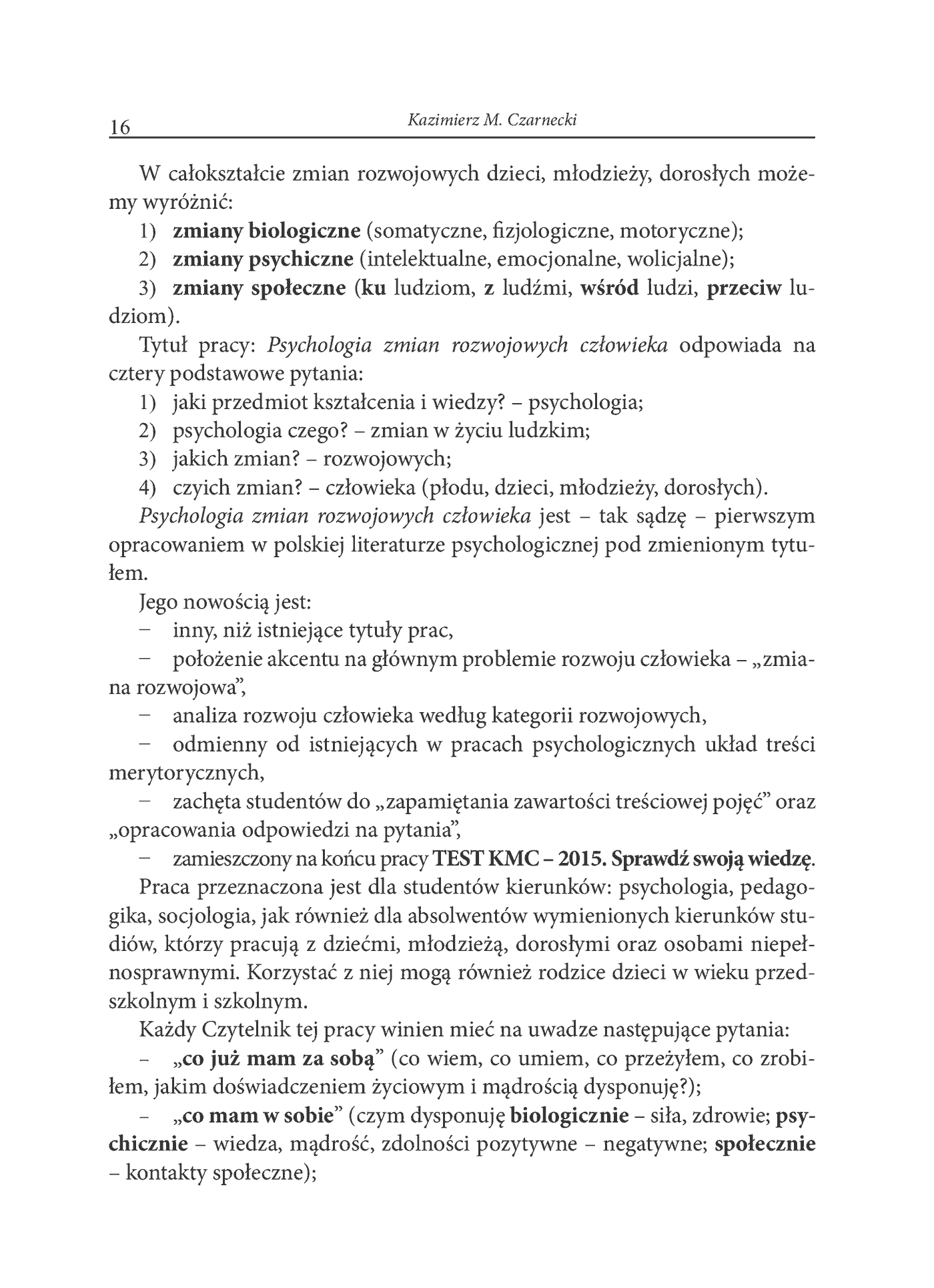 Fragment „Psychologia zmian rozwojowych człowieka” — strona 8 z 9