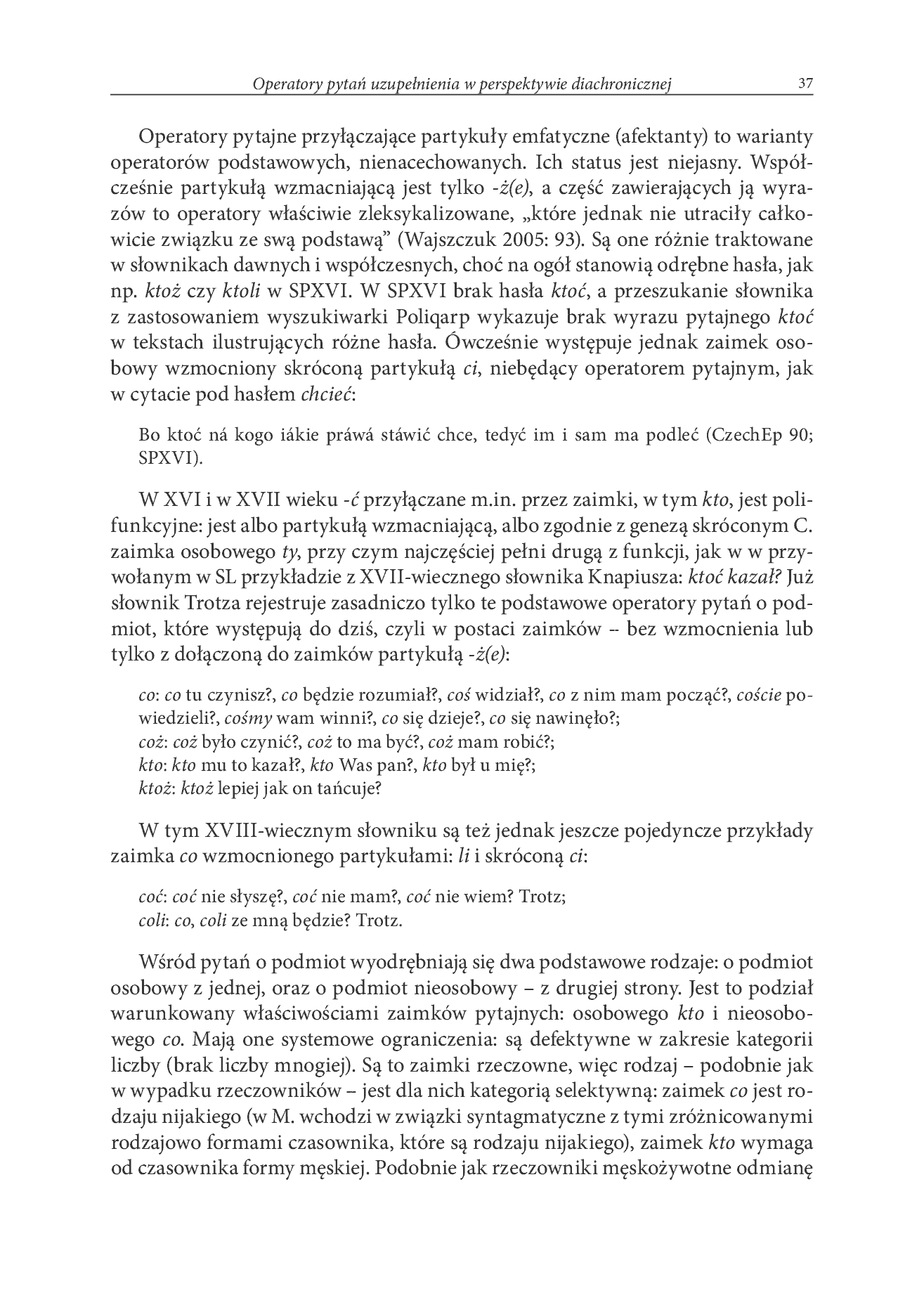 Fragment „Polskie operatory pytajne w ujęciu diachronicznym” — strona 3 z 10