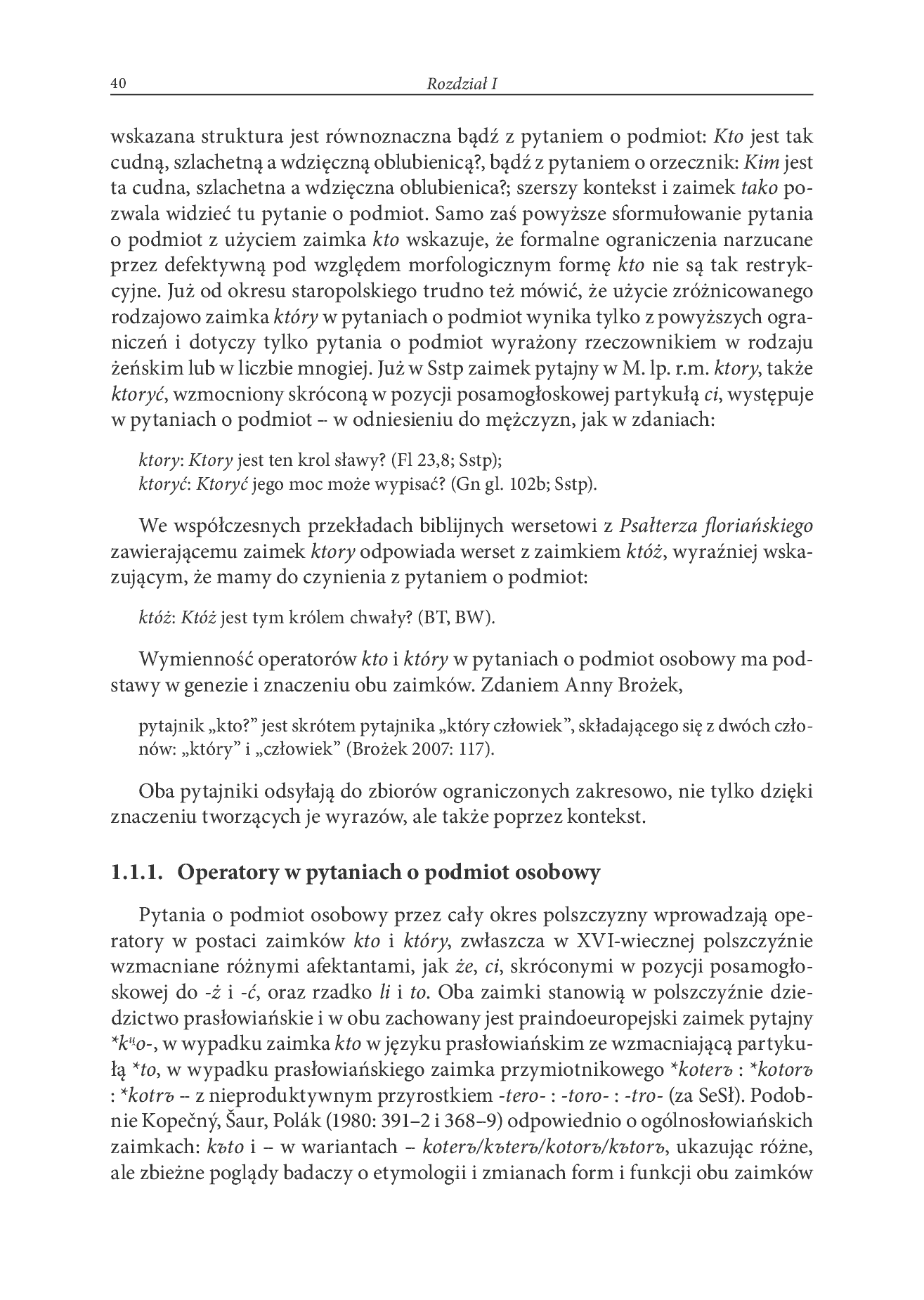 Fragment „Polskie operatory pytajne w ujęciu diachronicznym” — strona 6 z 10