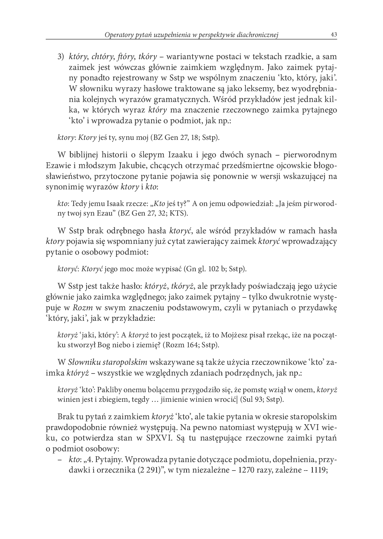 Fragment „Polskie operatory pytajne w ujęciu diachronicznym” — strona 9 z 10